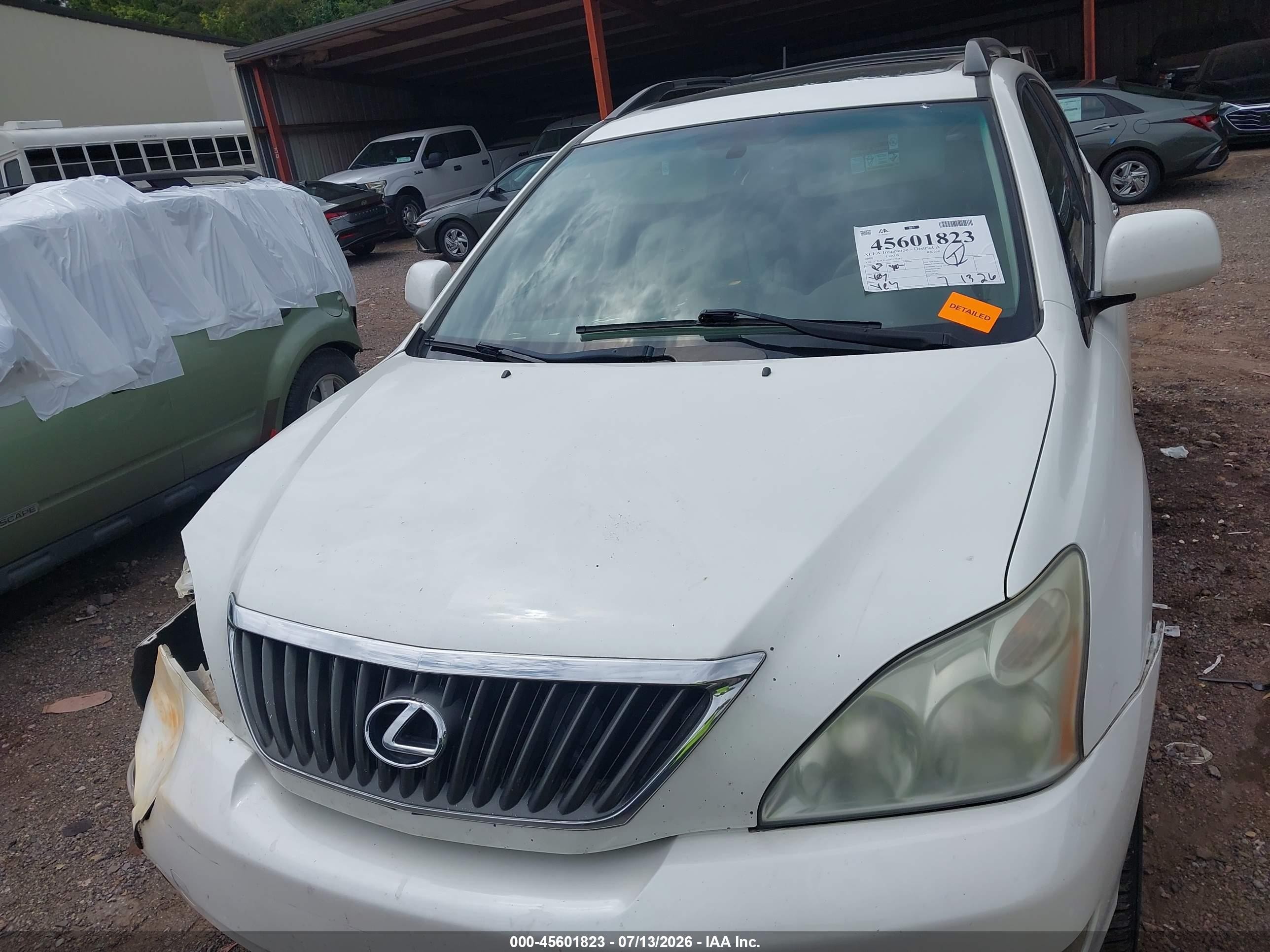 2009 Lexus Rx 350   White vin: 2T2GK31U39C073583