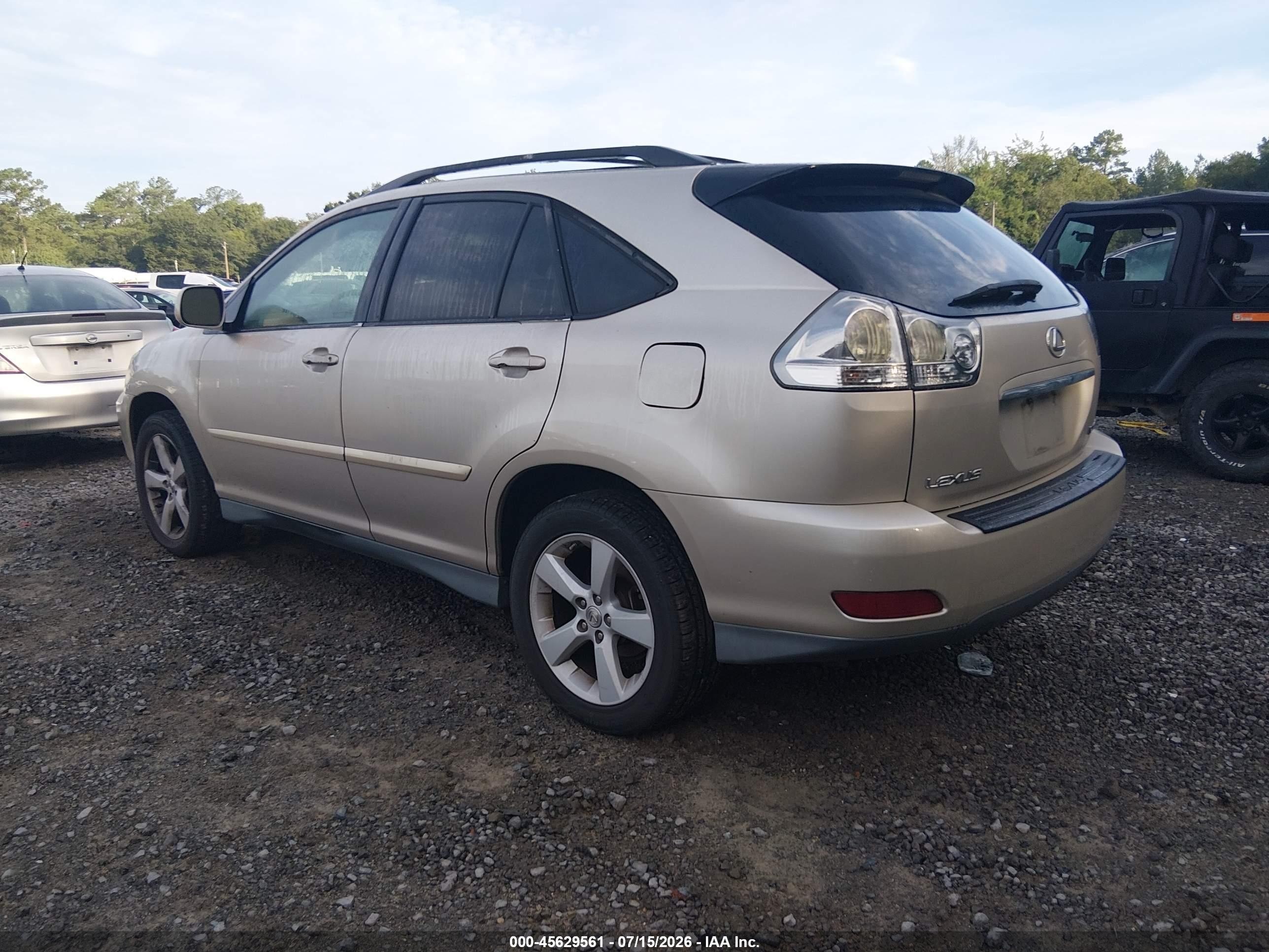 2007 Lexus Rx 350   Gold vin: 2T2GK31U47C009694