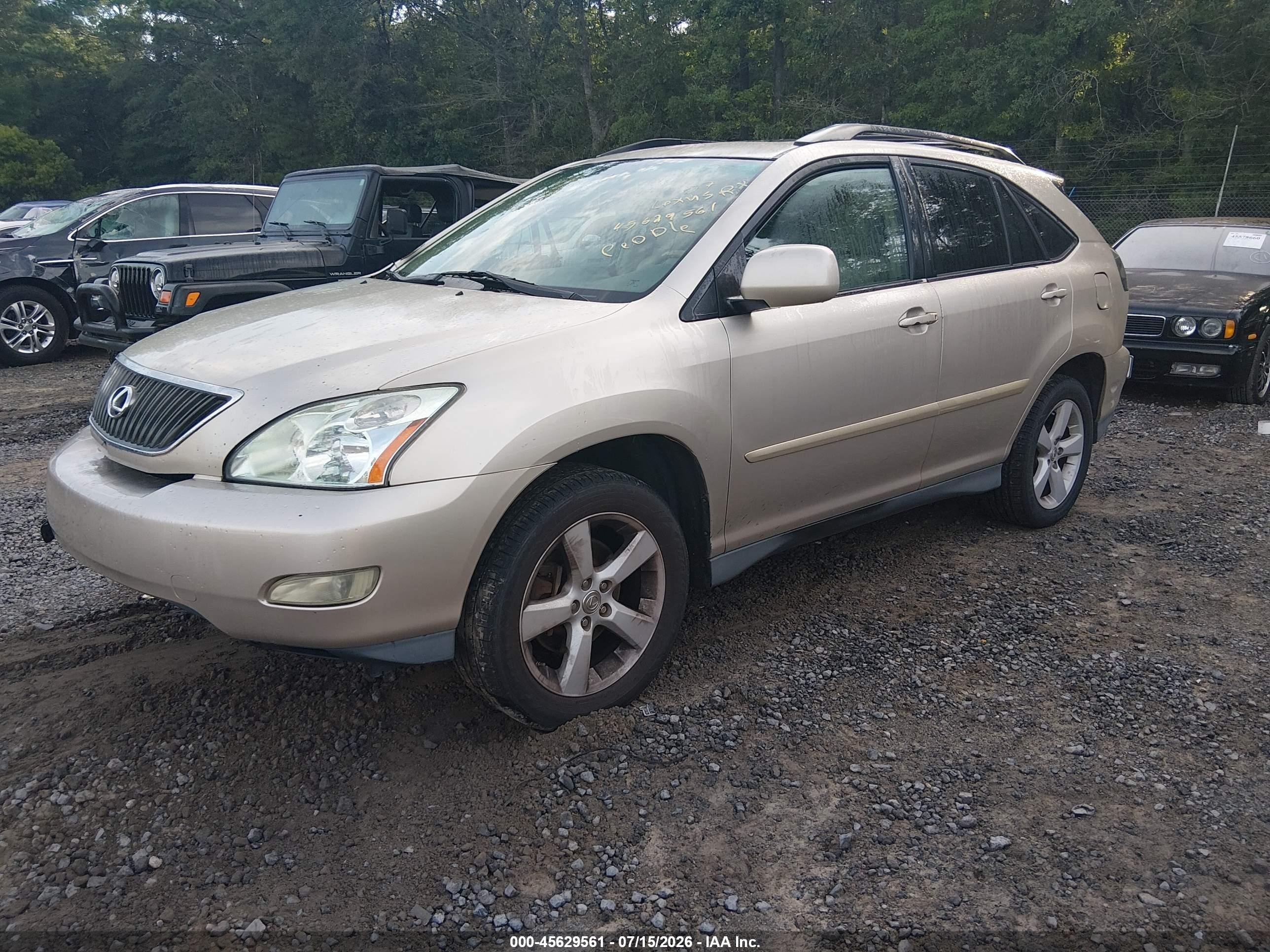 2007 Lexus Rx 350   Gold vin: 2T2GK31U47C009694