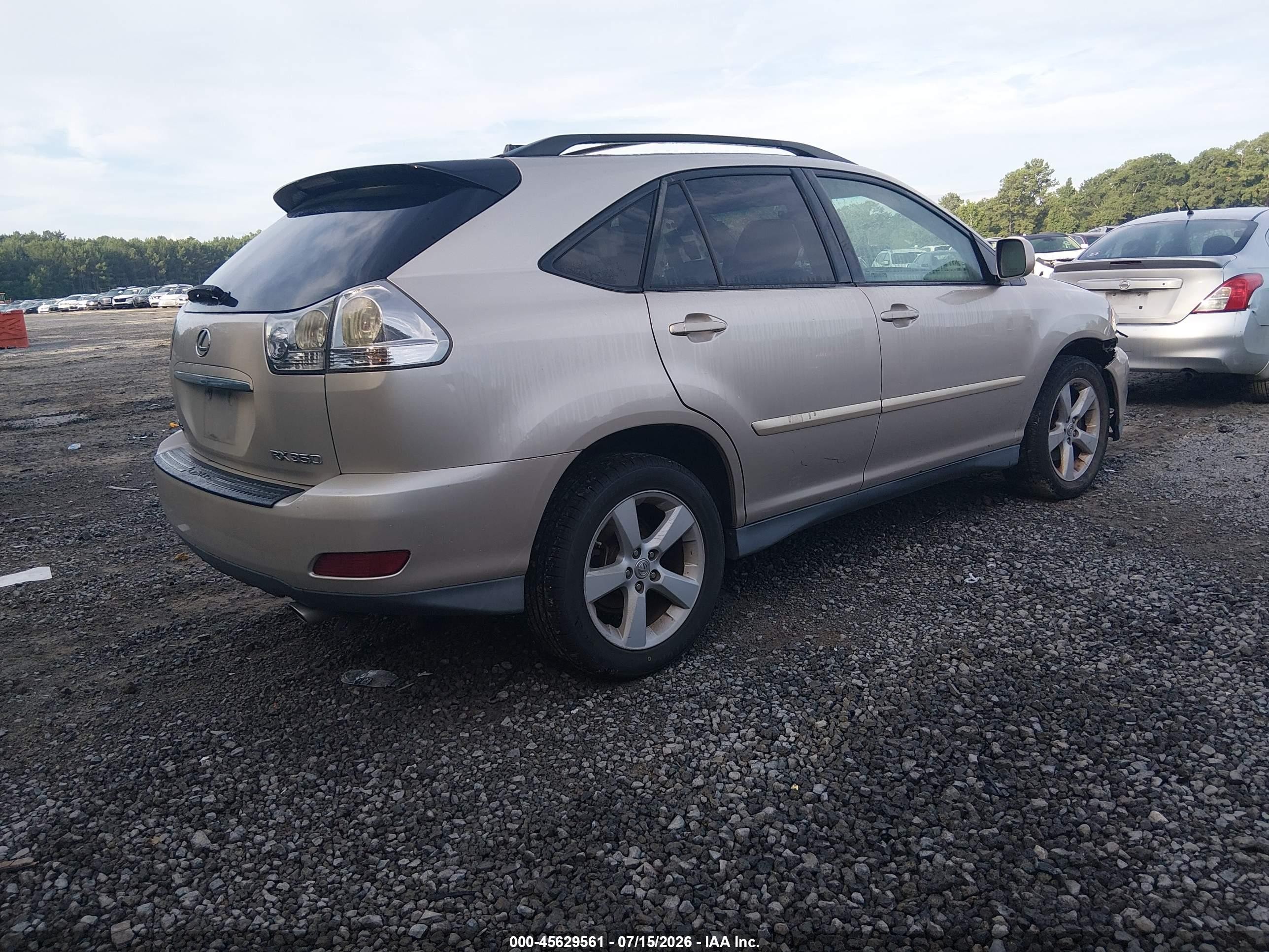 2007 Lexus Rx 350   Gold vin: 2T2GK31U47C009694