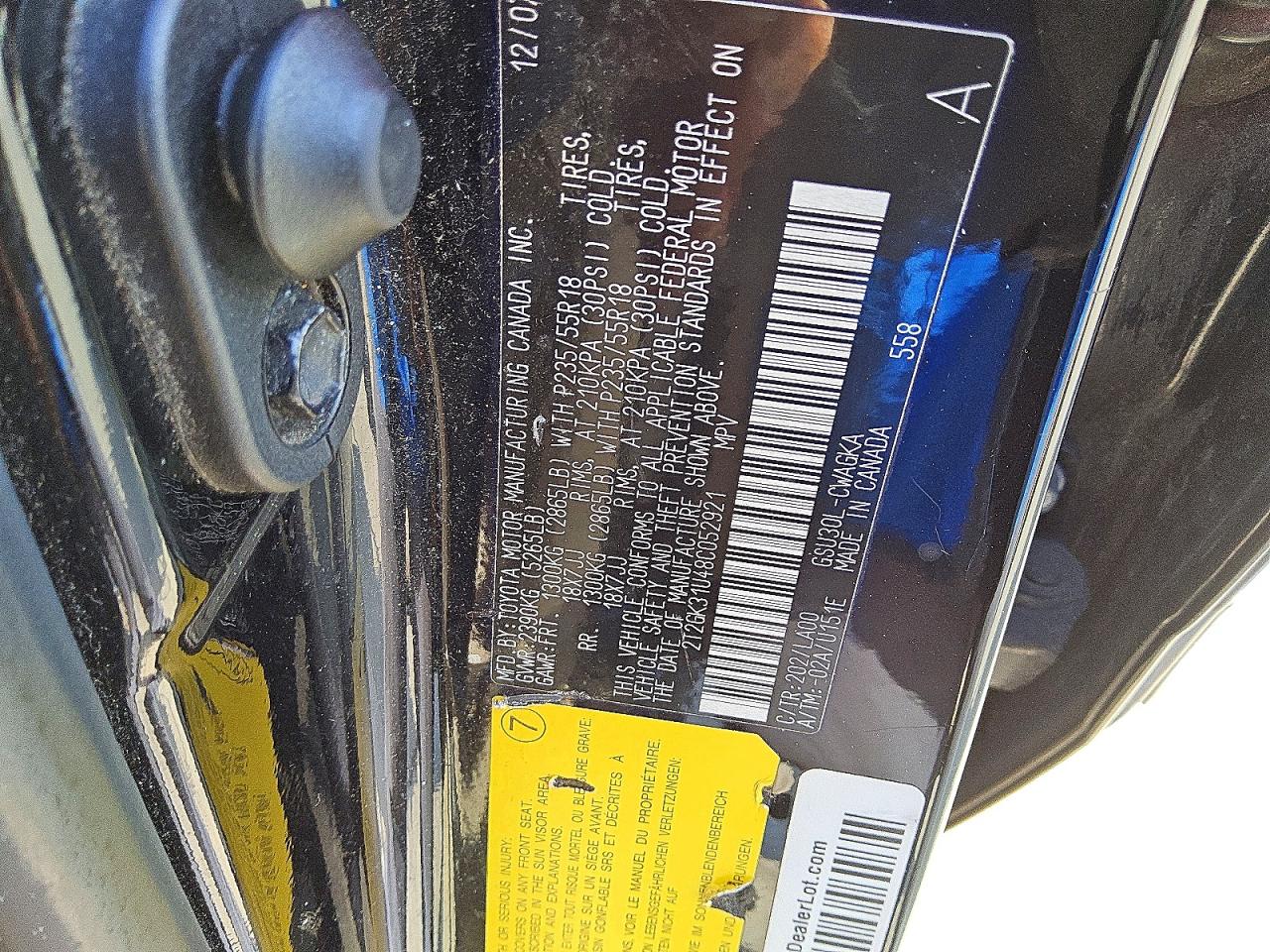 2008 Lexus Rx 350 Black vin: 2T2GK31U48C052921