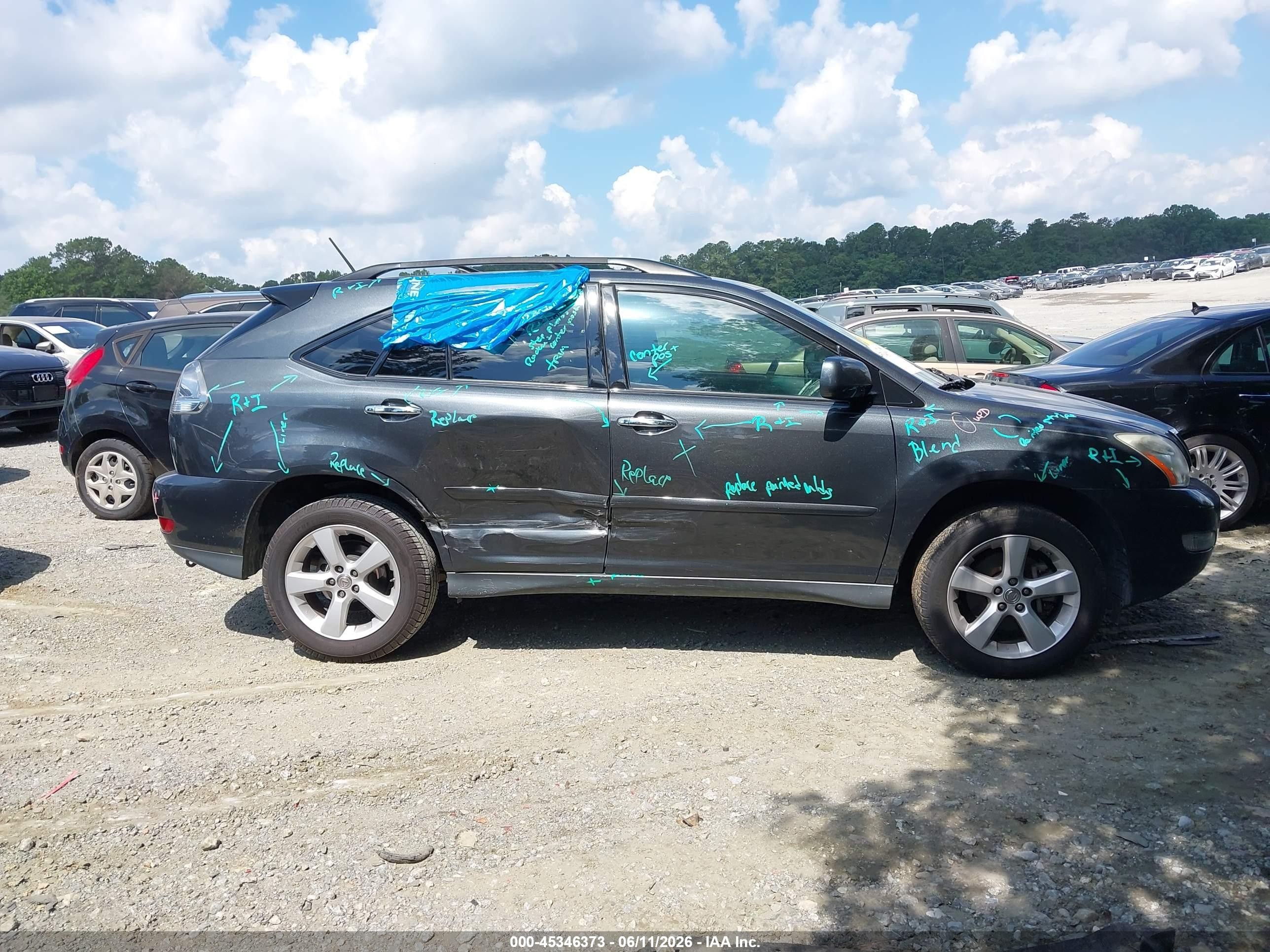 2008 Lexus Rx 350   Black vin: 2T2GK31U48C054233