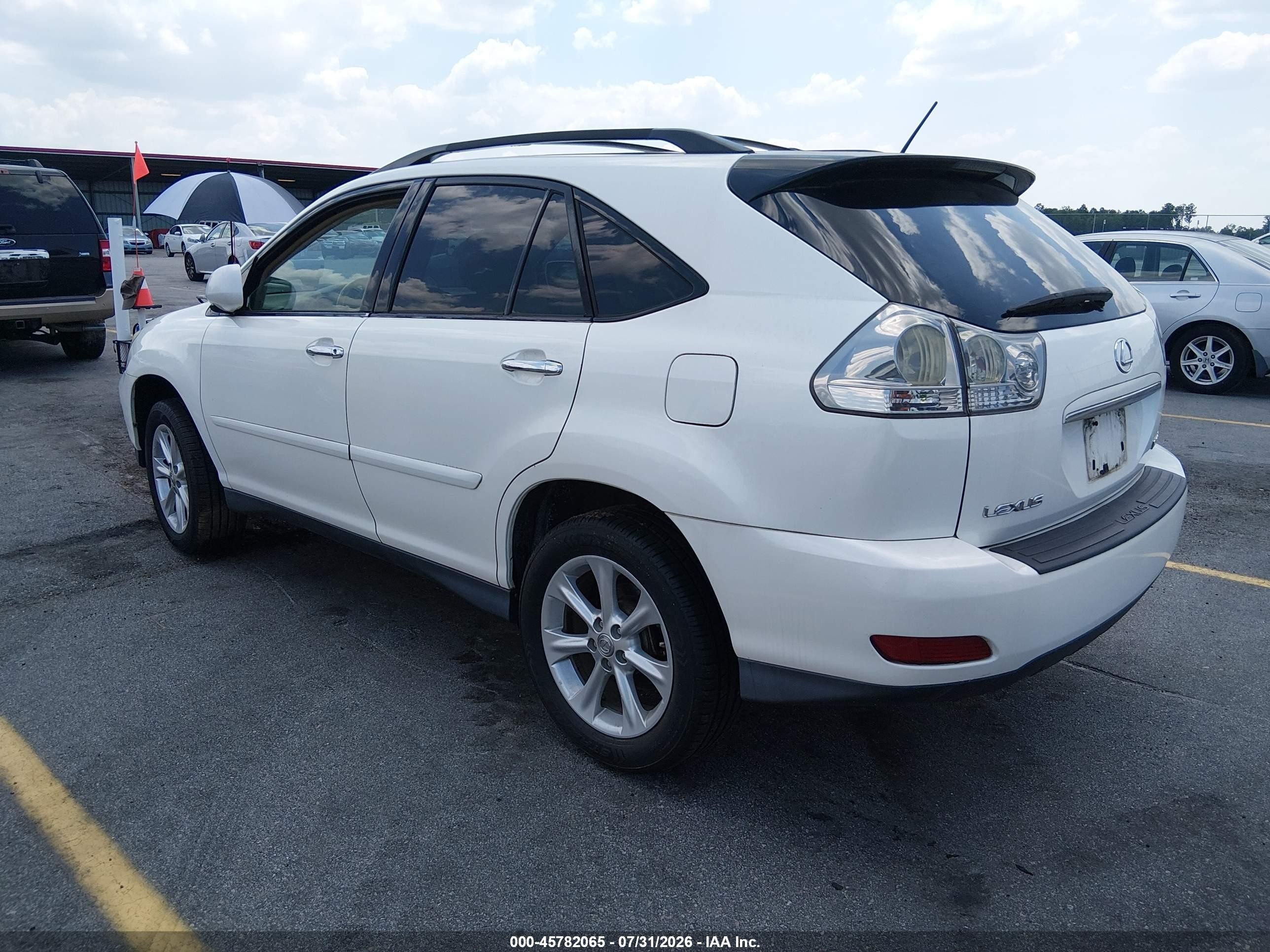 2009 Lexus Rx 350   White vin: 2T2GK31U49C081496