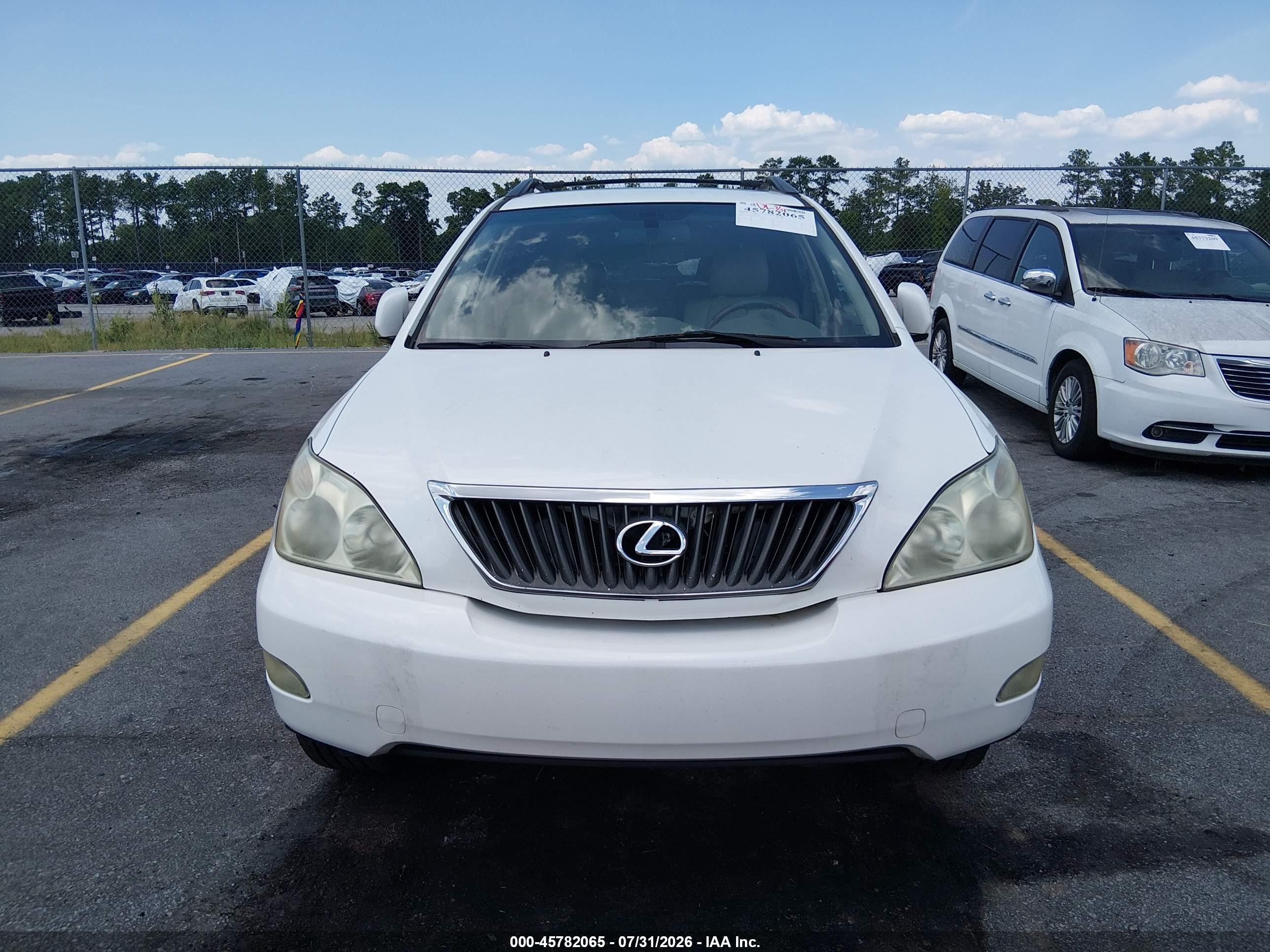 2009 Lexus Rx 350   White vin: 2T2GK31U49C081496