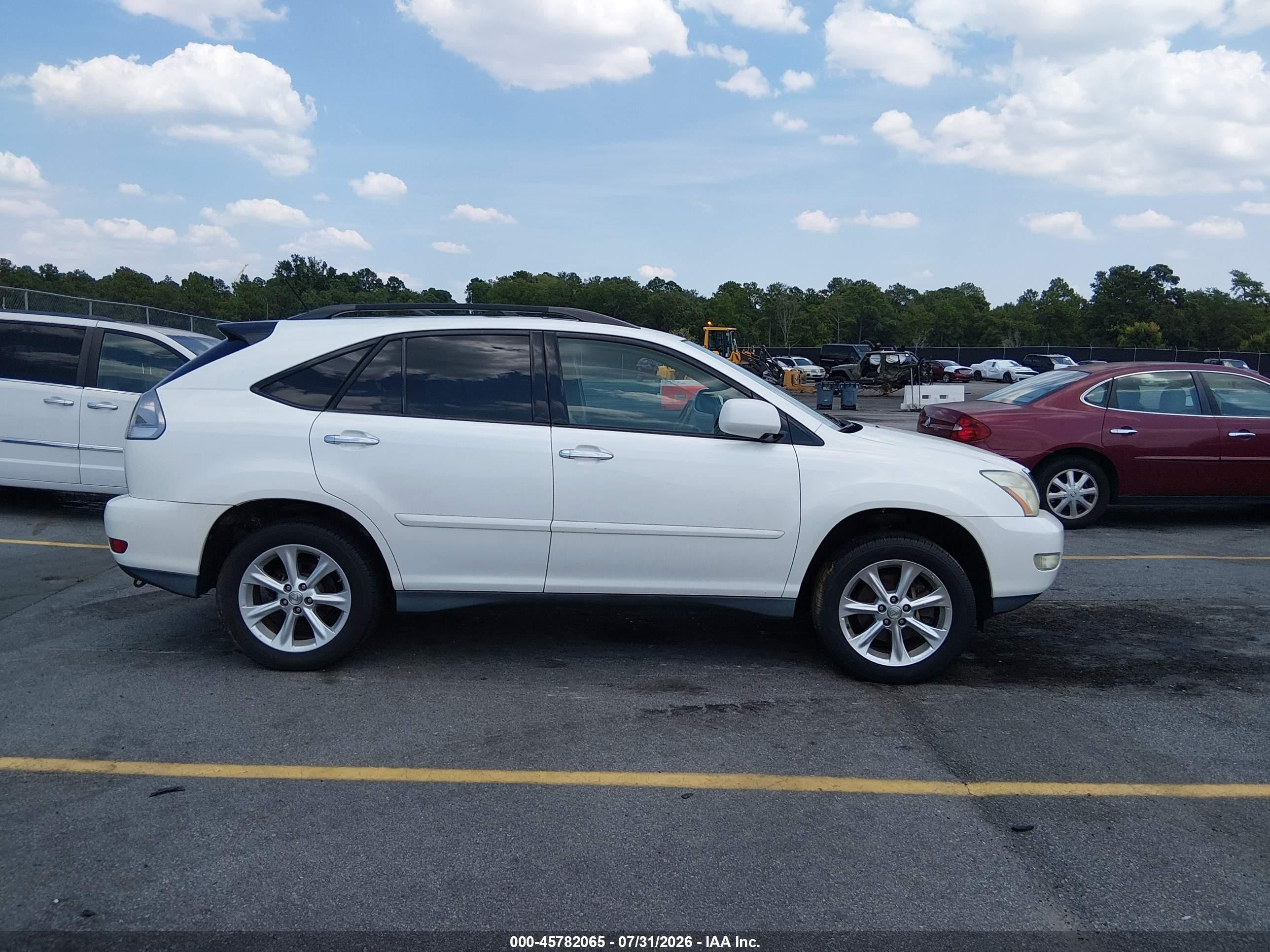 2009 Lexus Rx 350   White vin: 2T2GK31U49C081496