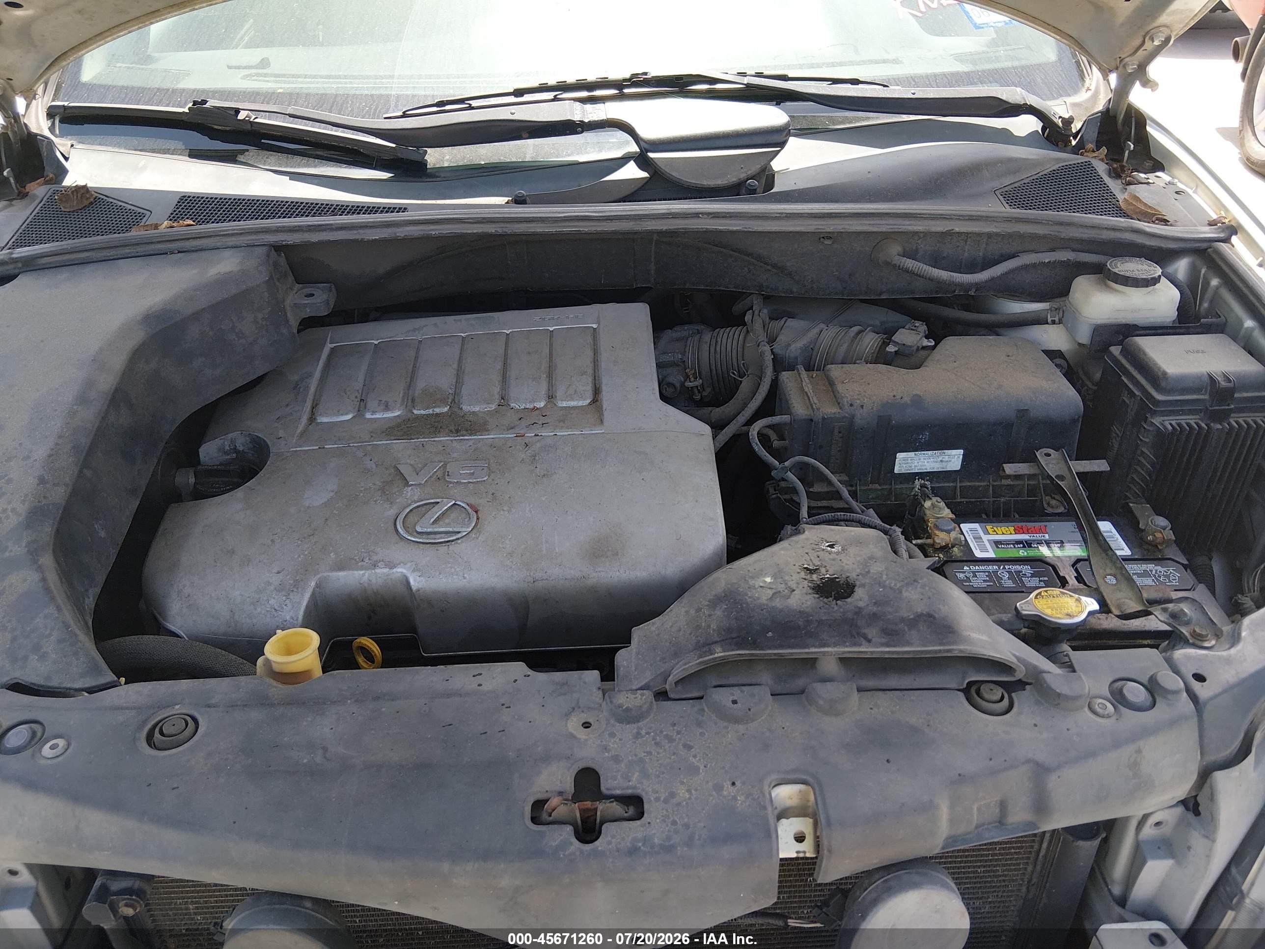 2007 Lexus Rx 350   Серебряный vin: 2T2GK31U57C003516