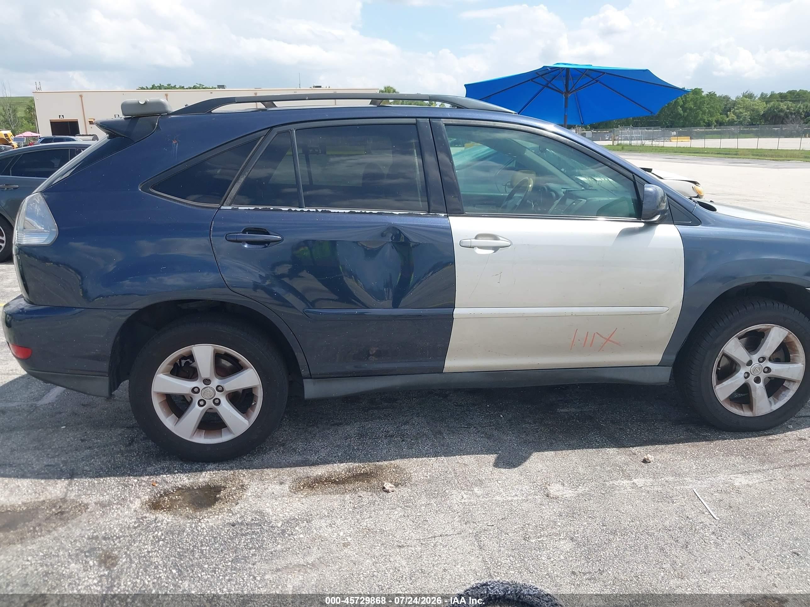 2007 Lexus Rx 350   Dark Blue vin: 2T2GK31U57C005329