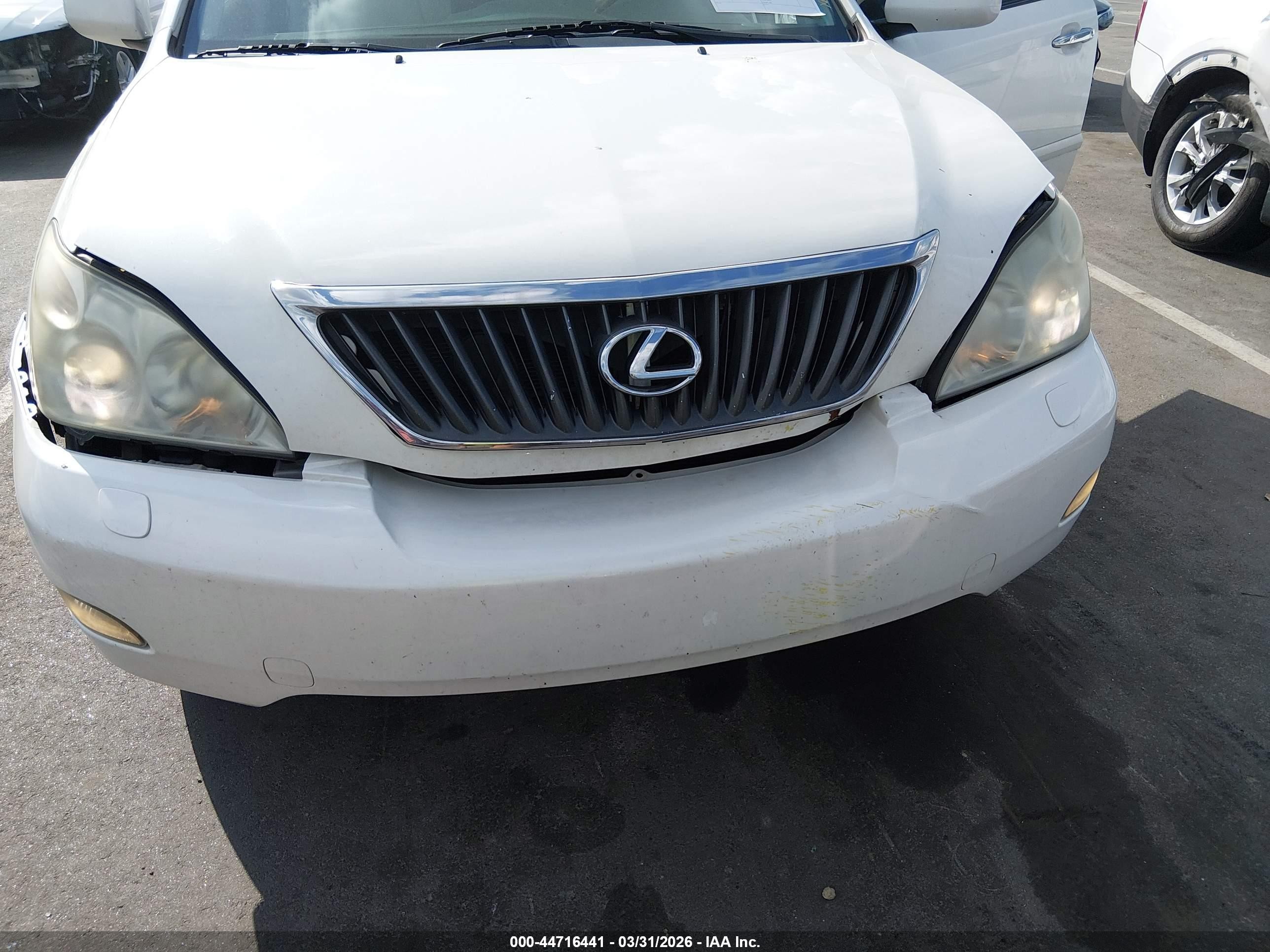 2008 Lexus Rx 350   White vin: 2T2GK31U58C042267