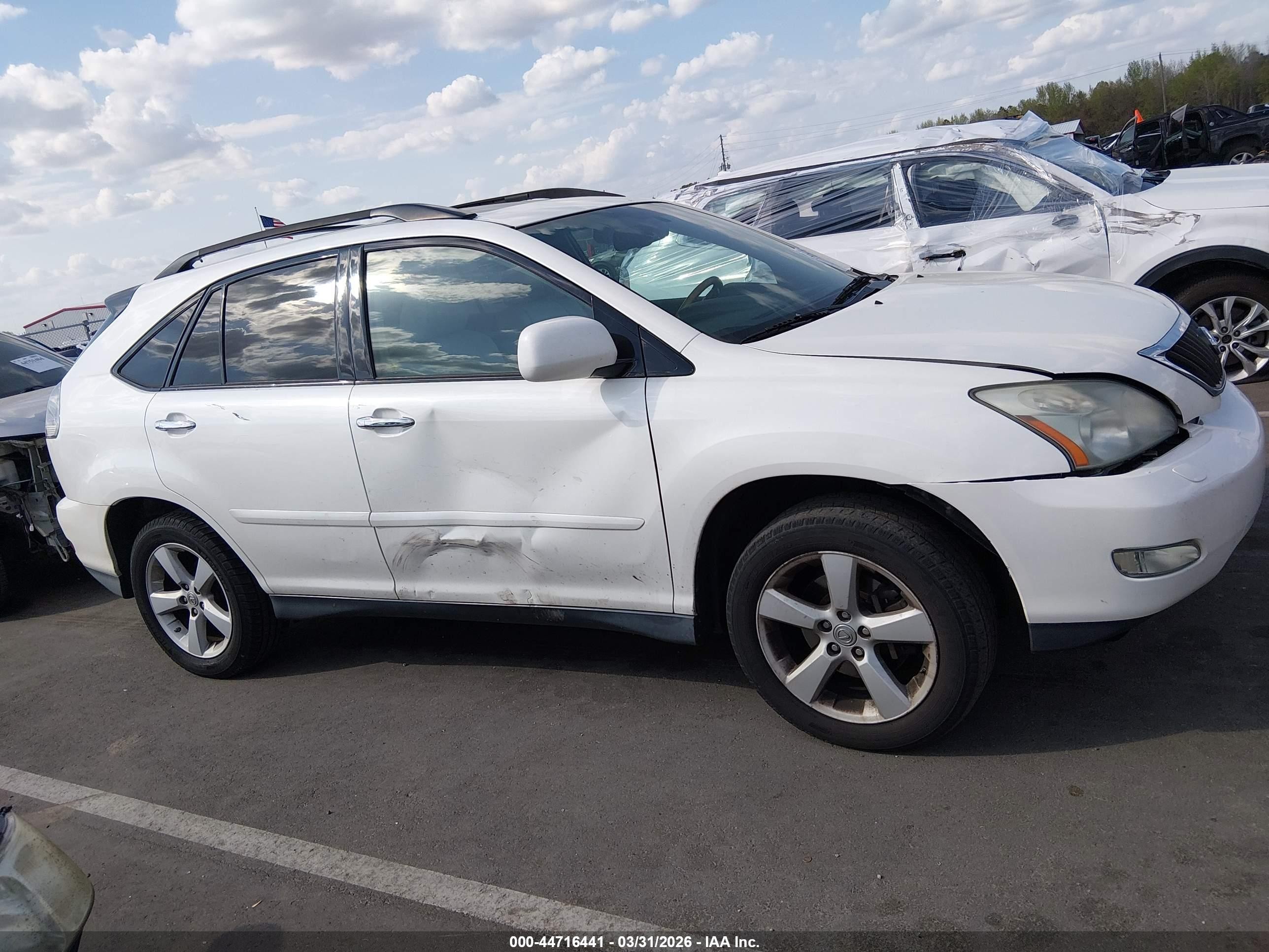 2008 Lexus Rx 350   White vin: 2T2GK31U58C042267