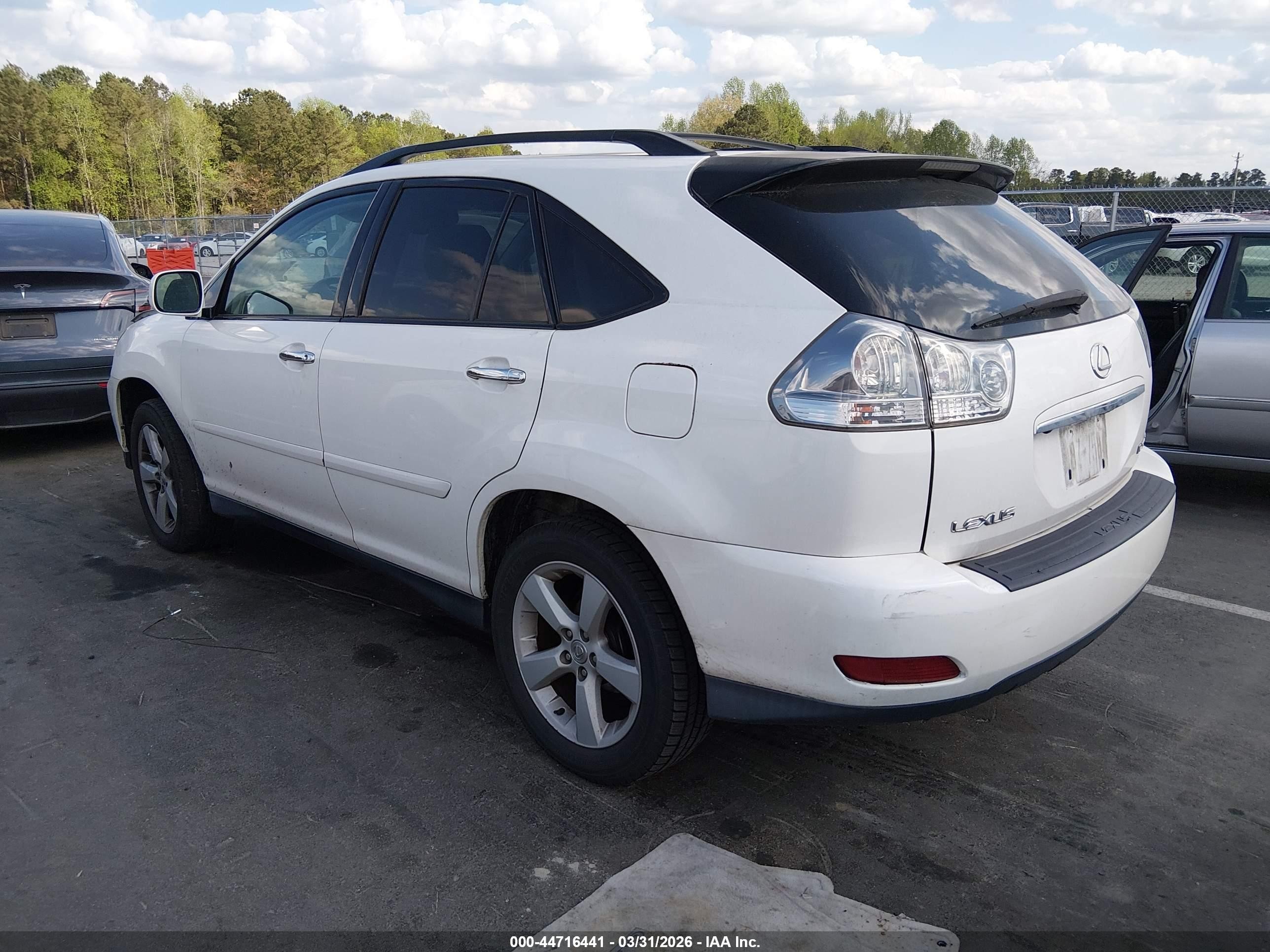 2008 Lexus Rx 350   White vin: 2T2GK31U58C042267