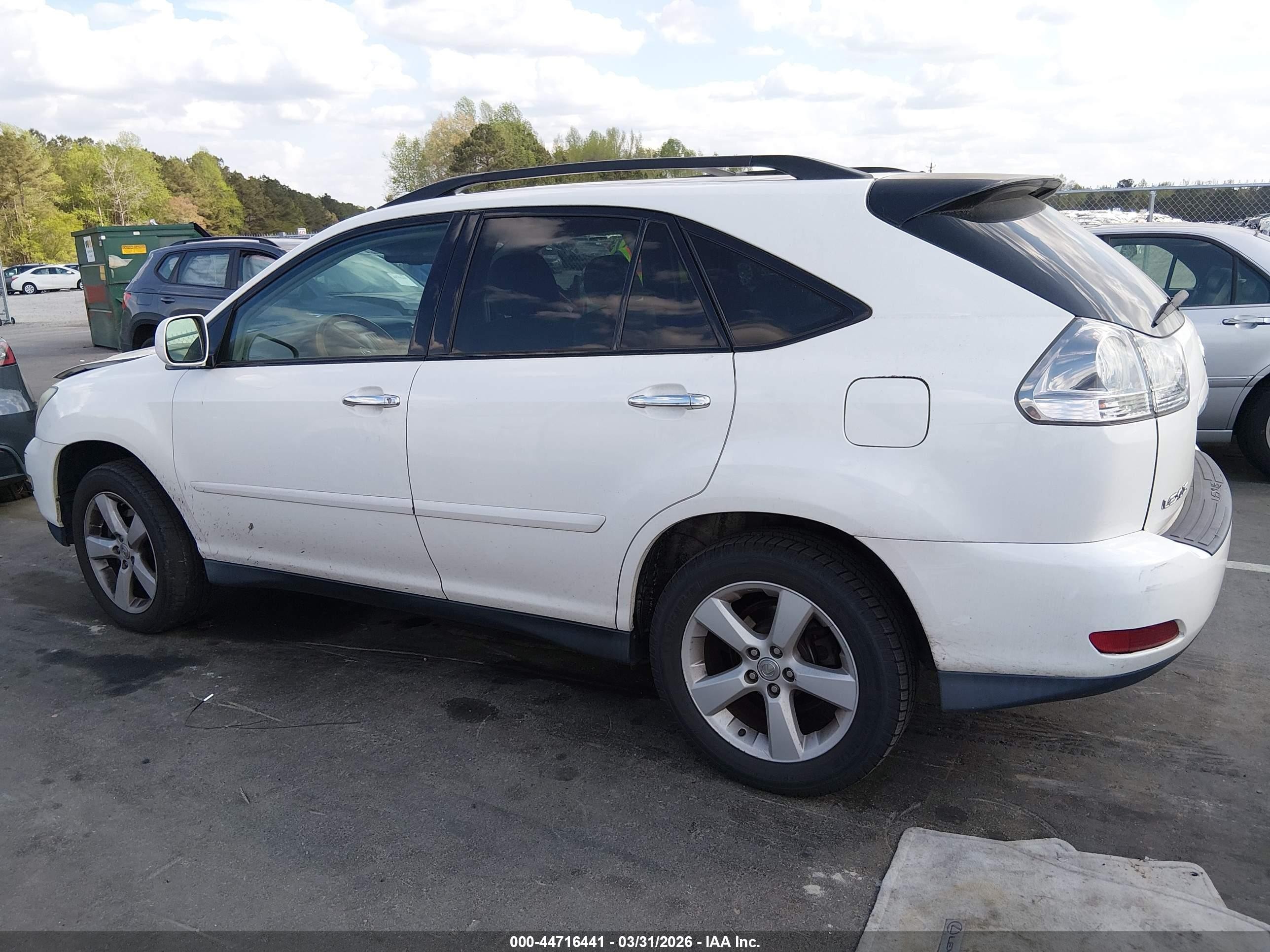 2008 Lexus Rx 350   White vin: 2T2GK31U58C042267