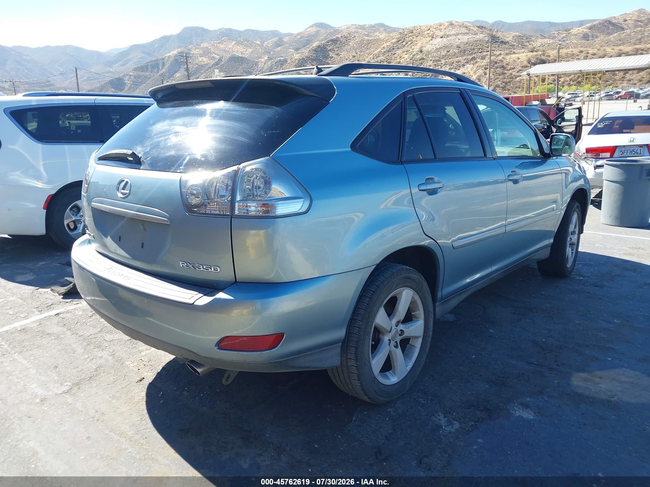 2007 Lexus Rx 350   Blue vin: 2T2GK31U67C015075