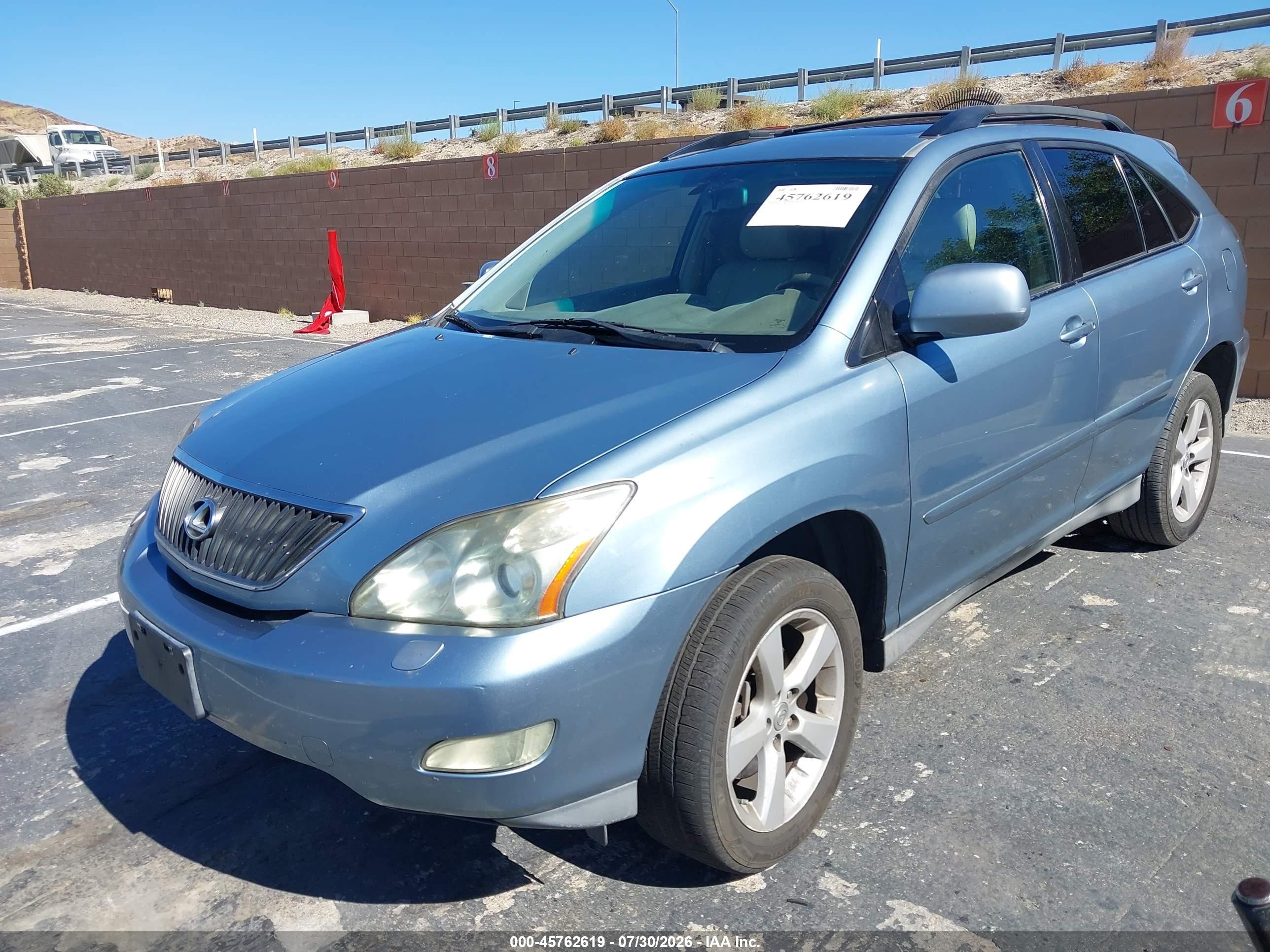 2007 Lexus Rx 350   Blue vin: 2T2GK31U67C015075