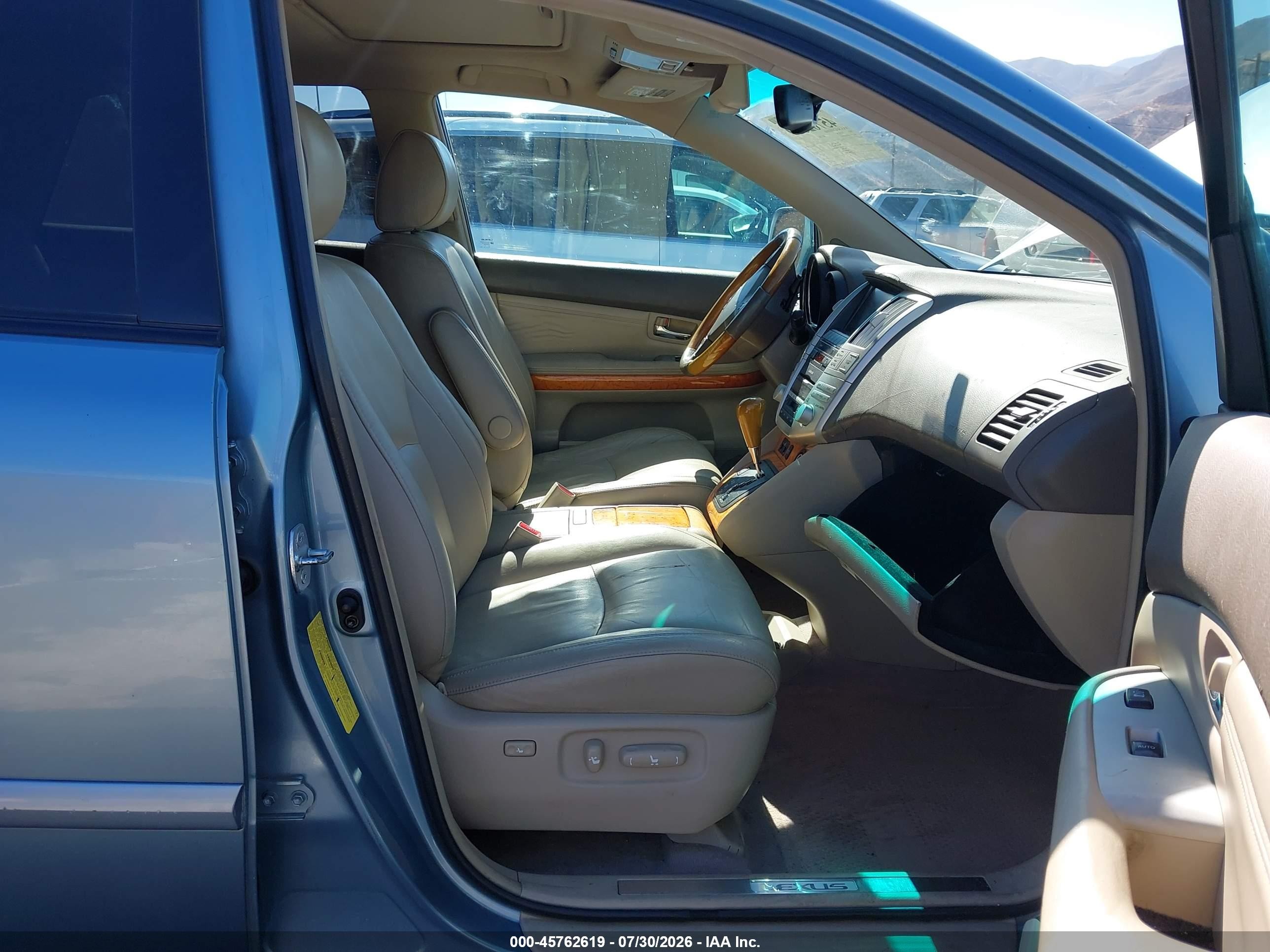 2007 Lexus Rx 350   Blue vin: 2T2GK31U67C015075