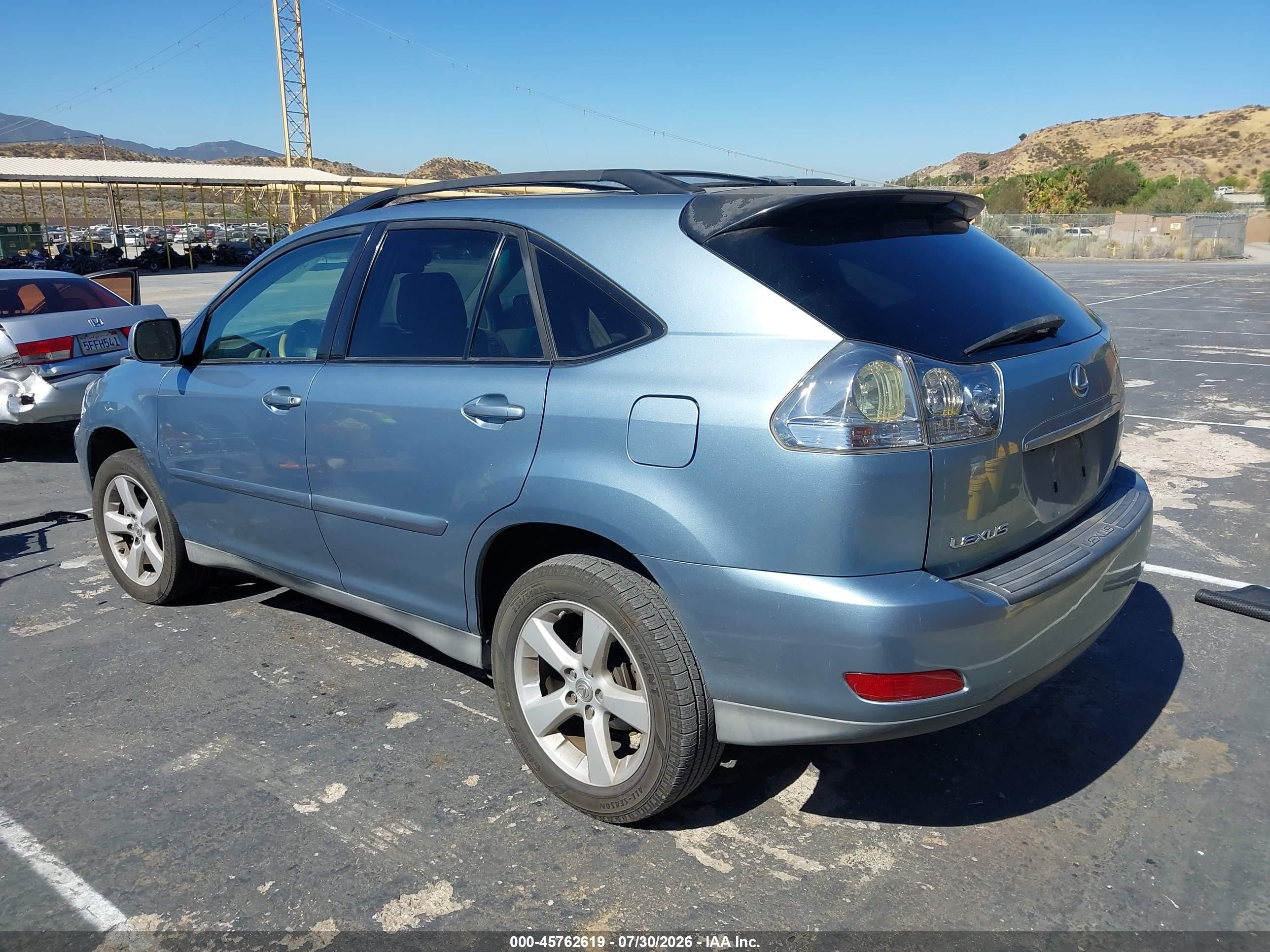 2007 Lexus Rx 350   Blue vin: 2T2GK31U67C015075