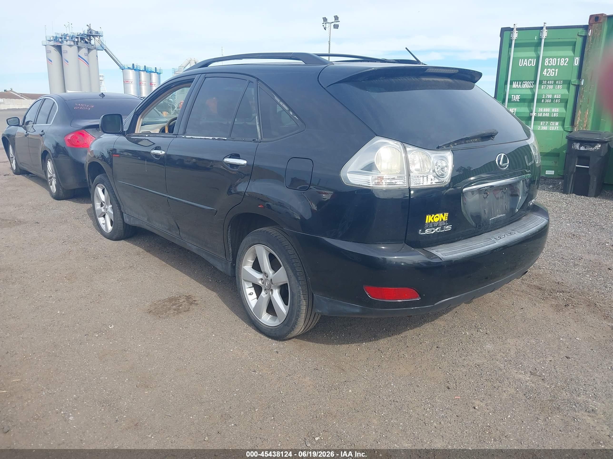 2008 Lexus Rx 350   Black vin: 2T2GK31U68C034341