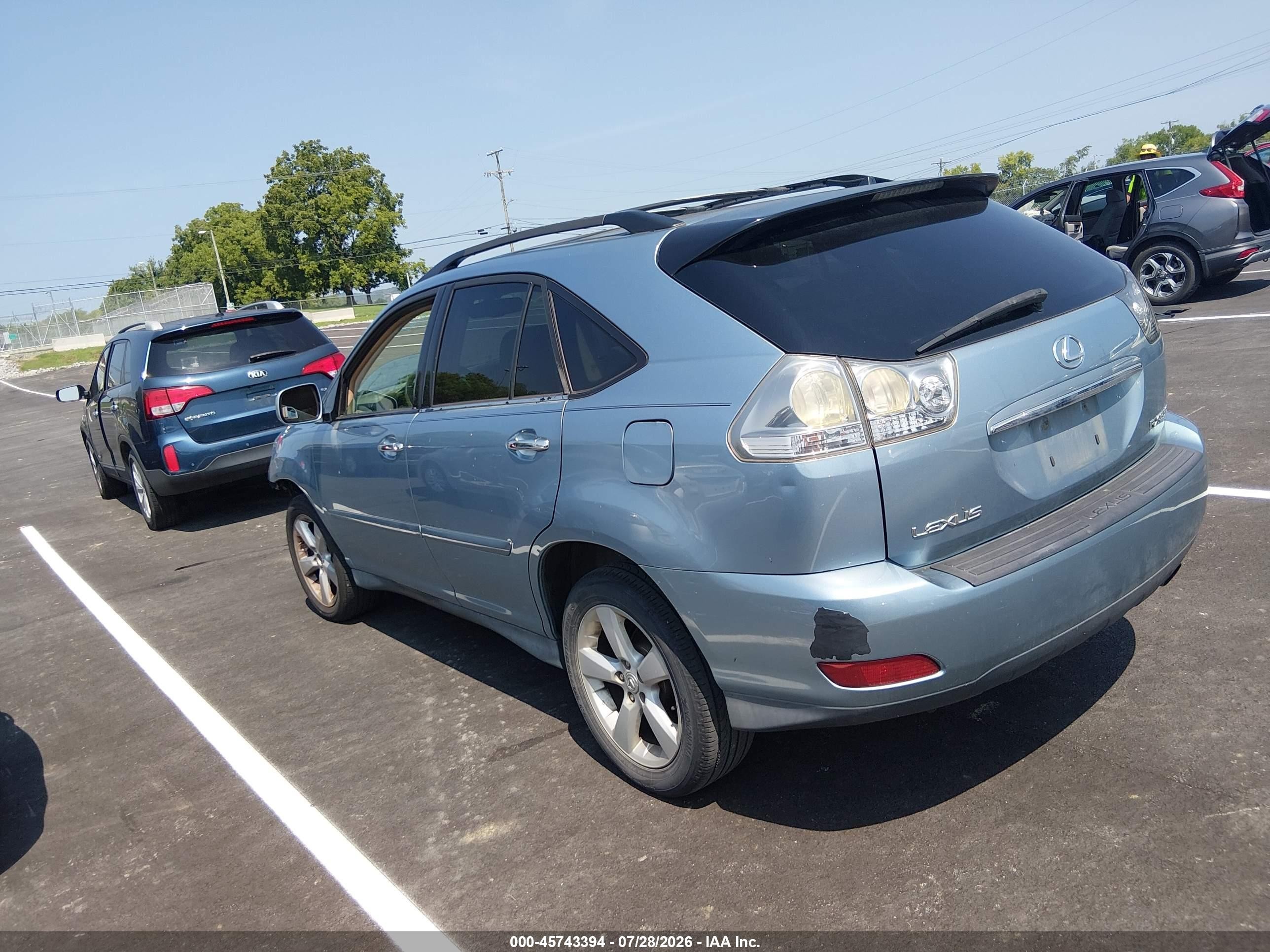 2008 Lexus Rx 350   Blue vin: 2T2GK31U68C034548