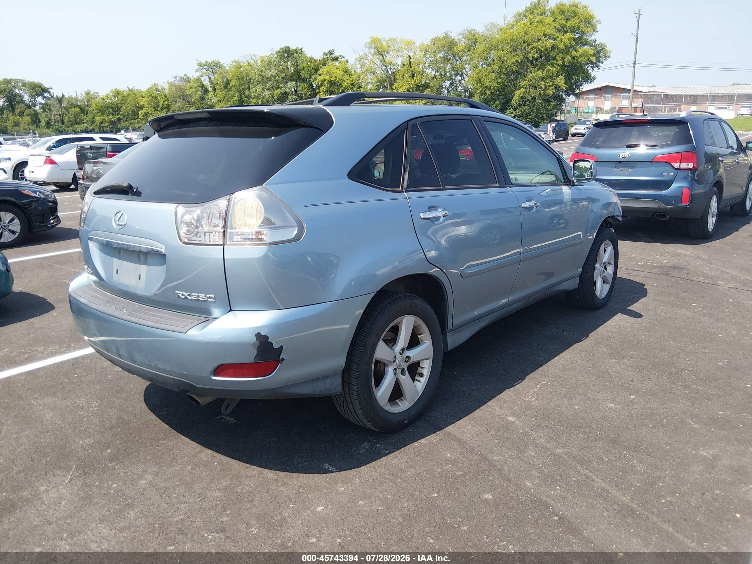 2008 Lexus Rx 350   Blue vin: 2T2GK31U68C034548