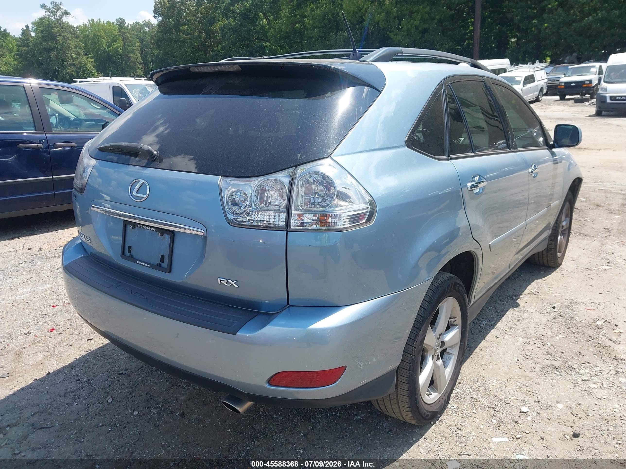 2008 Lexus Rx 350   Light Blue vin: 2T2GK31U68C049051