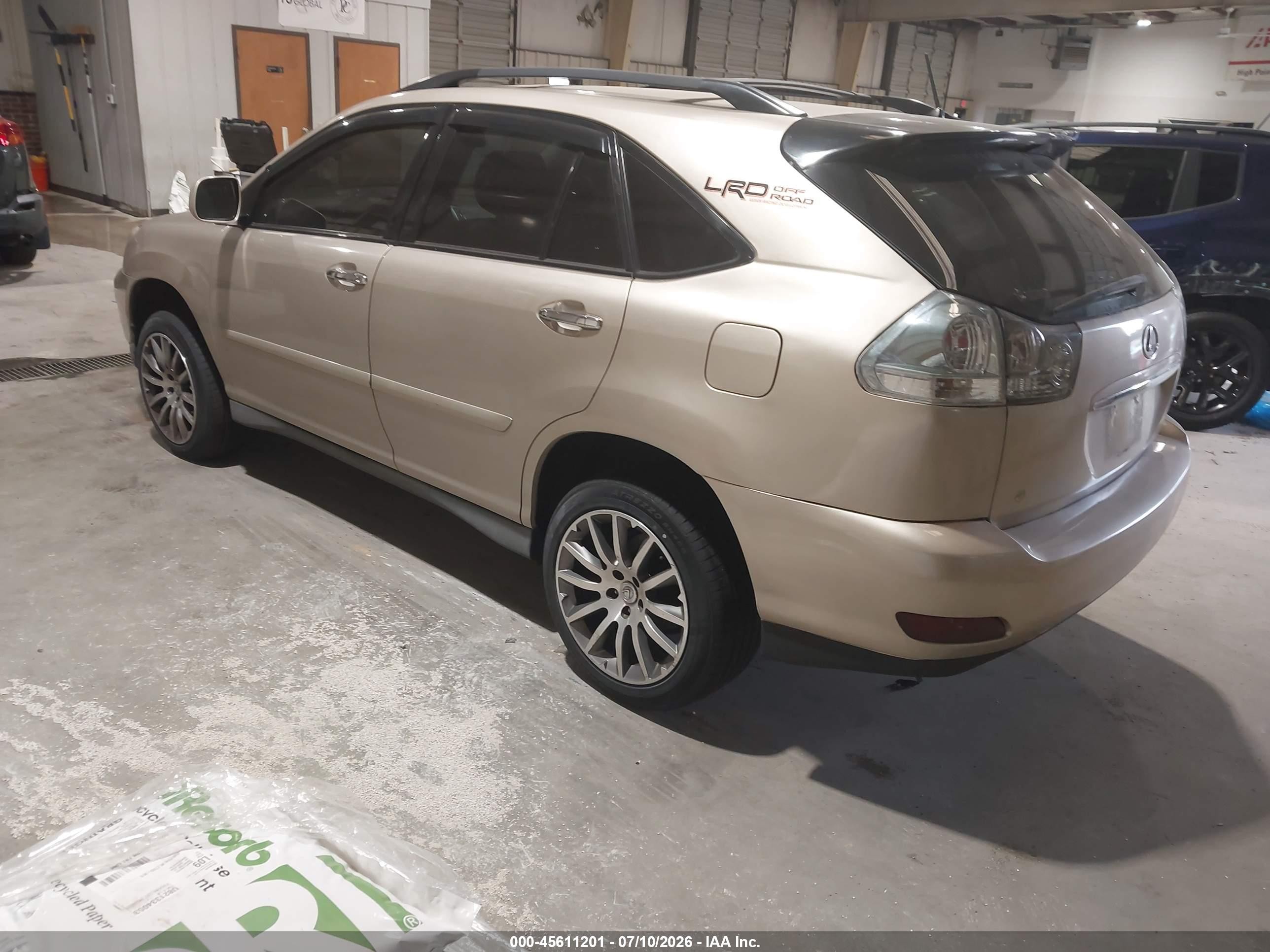 2008 Lexus Rx 350   Gold vin: 2T2GK31U68C051799