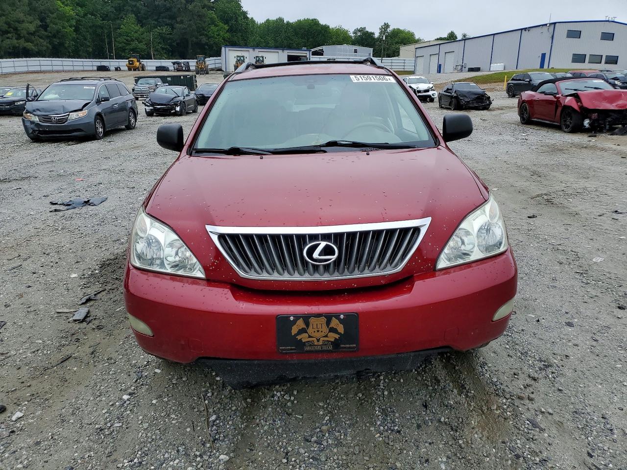 2009 Lexus Rx 350 Red vin: 2T2GK31U69C066420