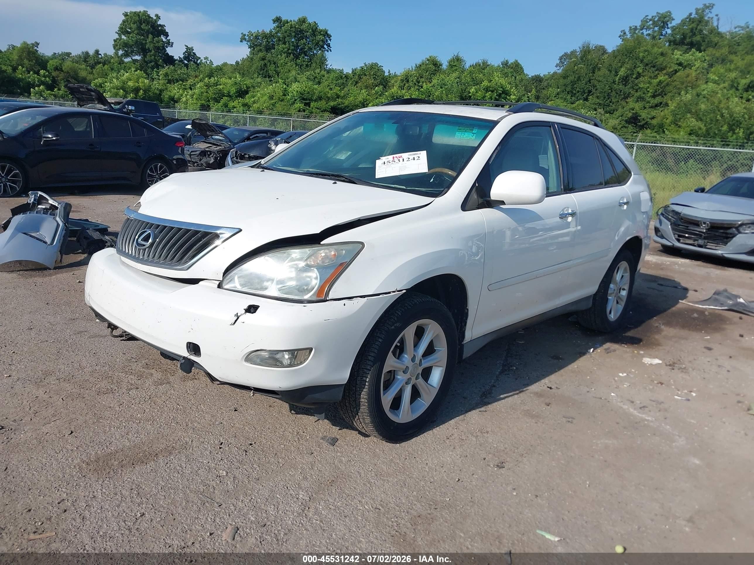 2009 Lexus Rx 350   White vin: 2T2GK31U69C081306