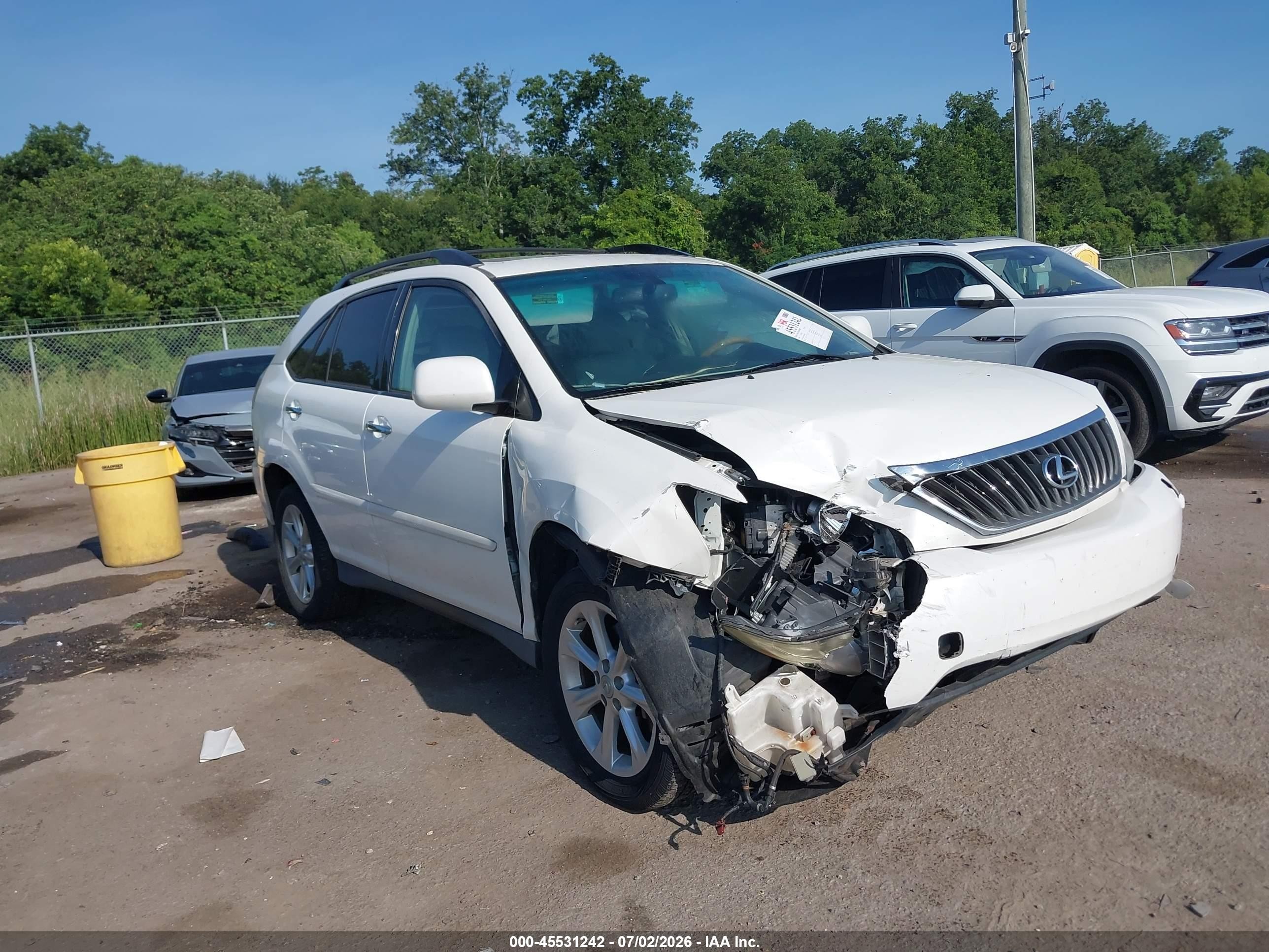 2009 Lexus Rx 350   White vin: 2T2GK31U69C081306