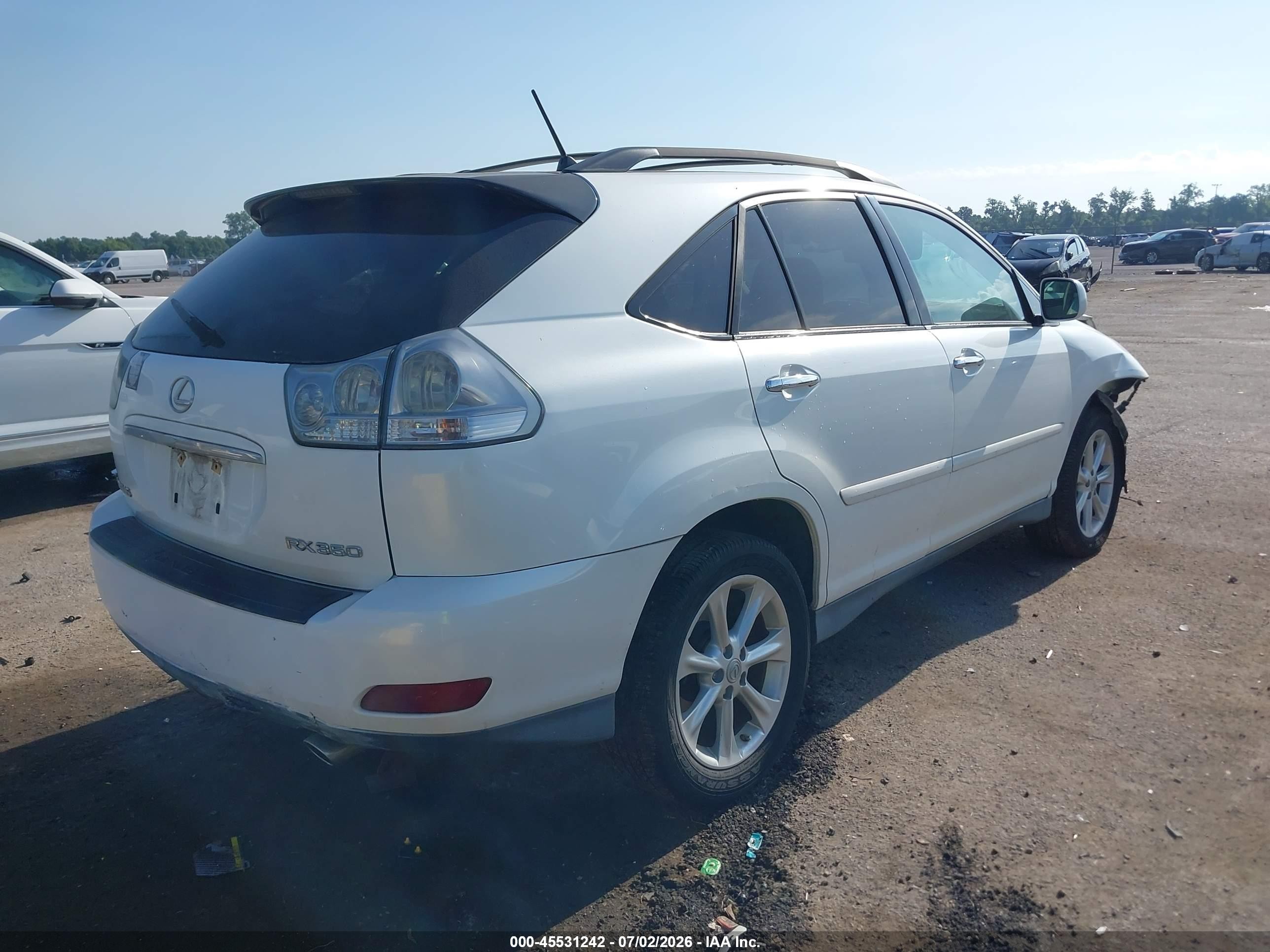 2009 Lexus Rx 350   White vin: 2T2GK31U69C081306