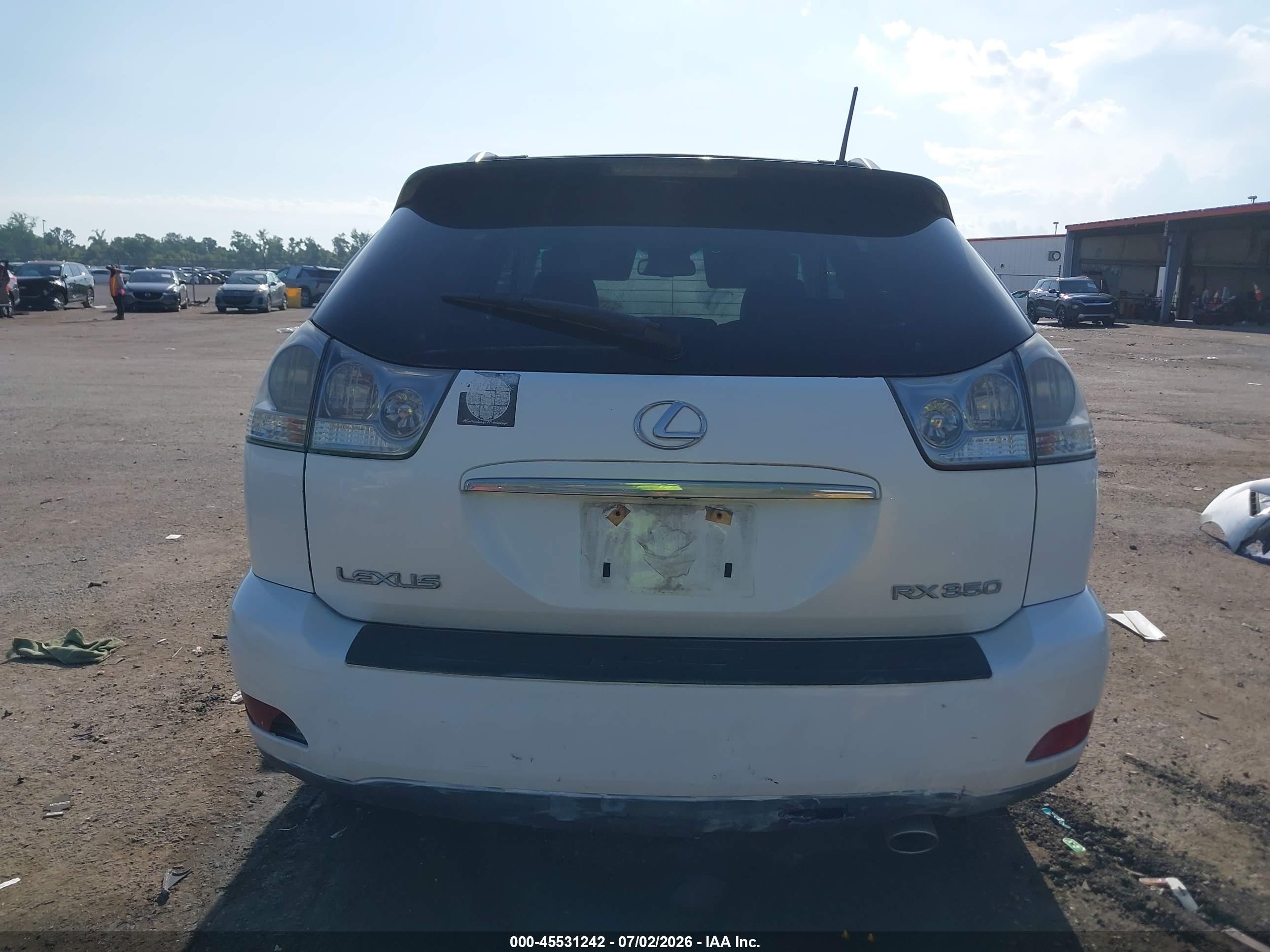 2009 Lexus Rx 350   White vin: 2T2GK31U69C081306