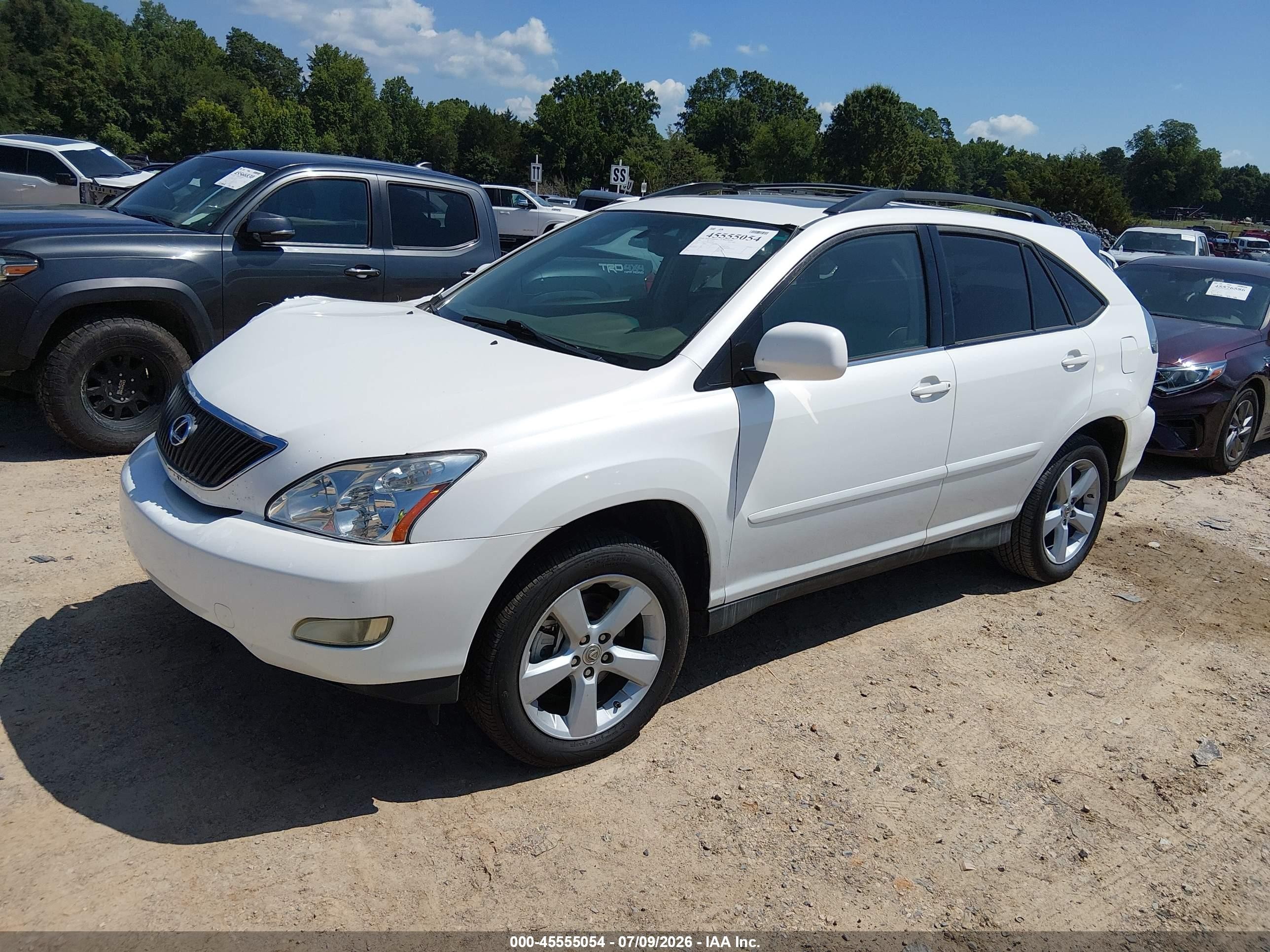 2007 Lexus Rx 350   White vin: 2T2GK31U77C013836