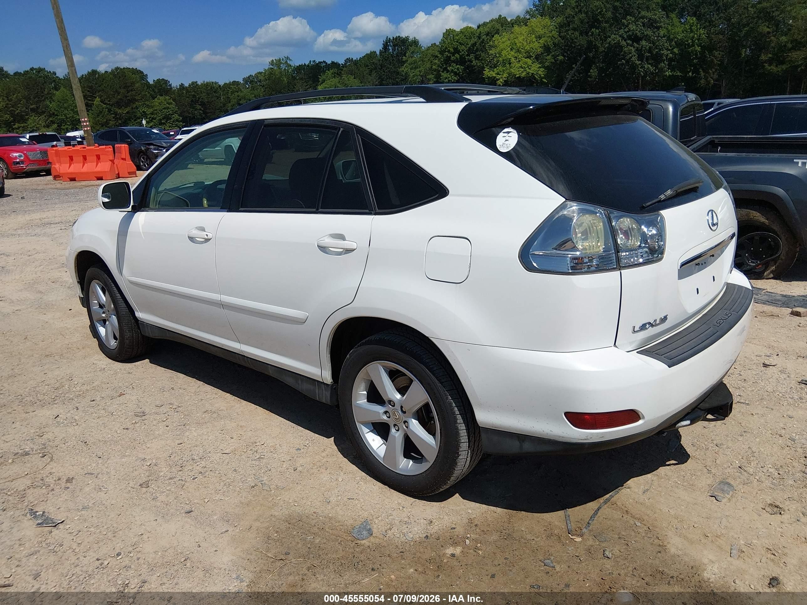 2007 Lexus Rx 350   White vin: 2T2GK31U77C013836