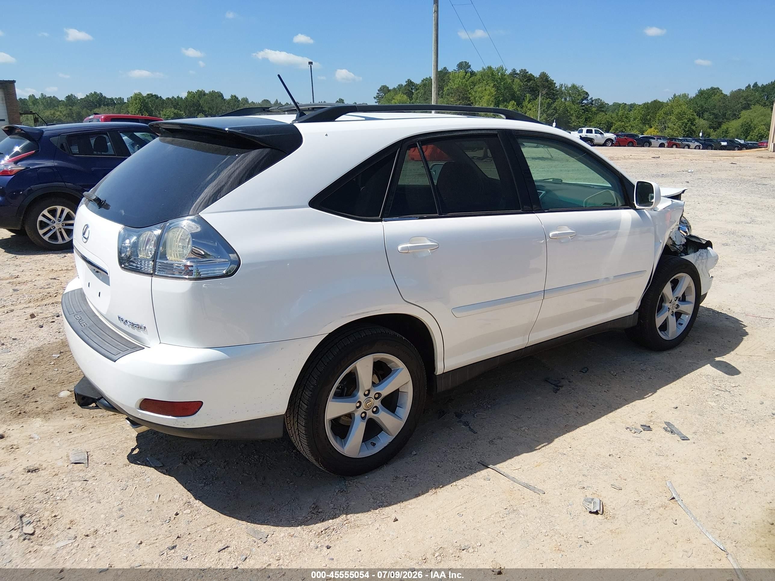 2007 Lexus Rx 350   White vin: 2T2GK31U77C013836