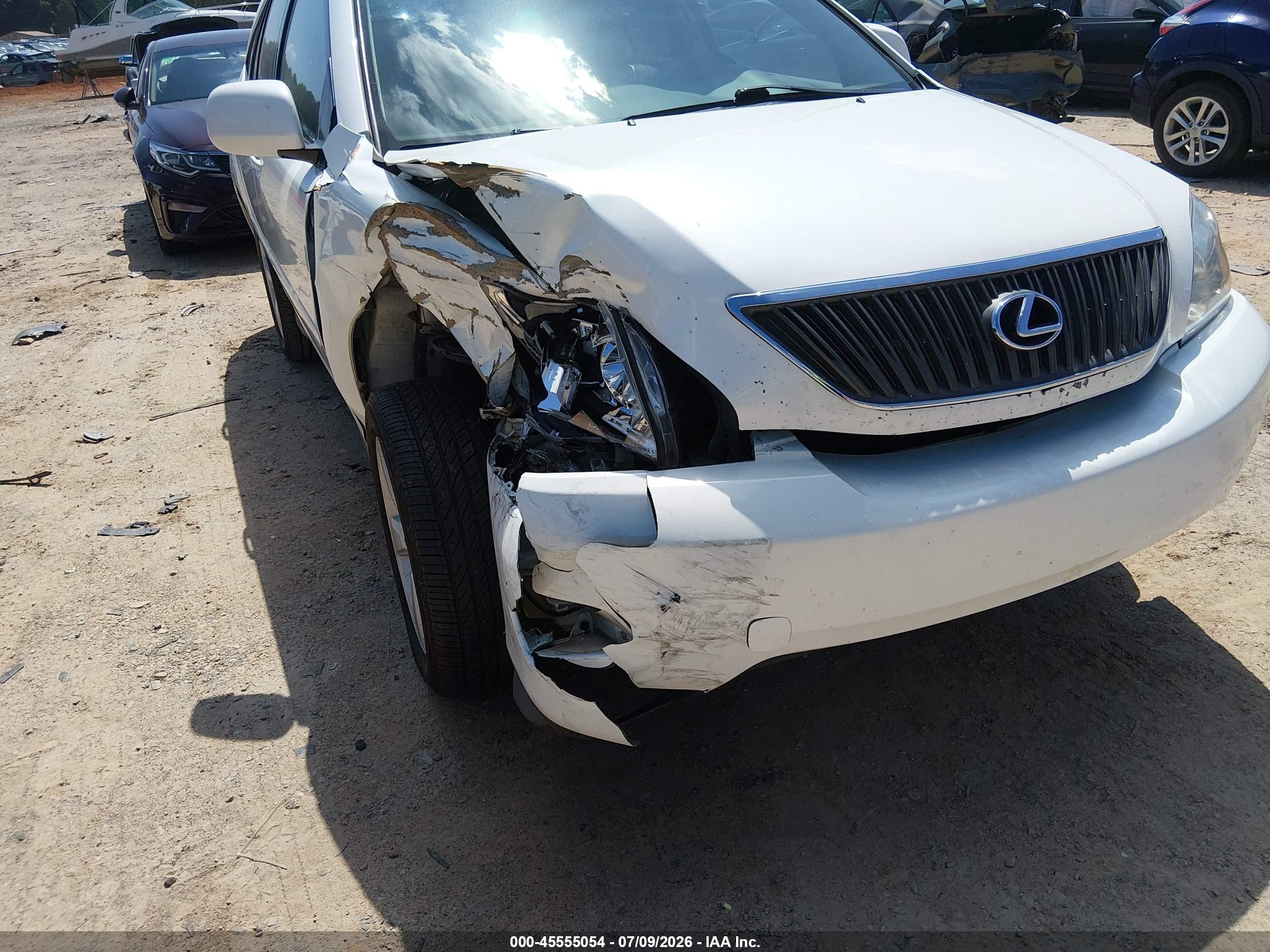 2007 Lexus Rx 350   White vin: 2T2GK31U77C013836