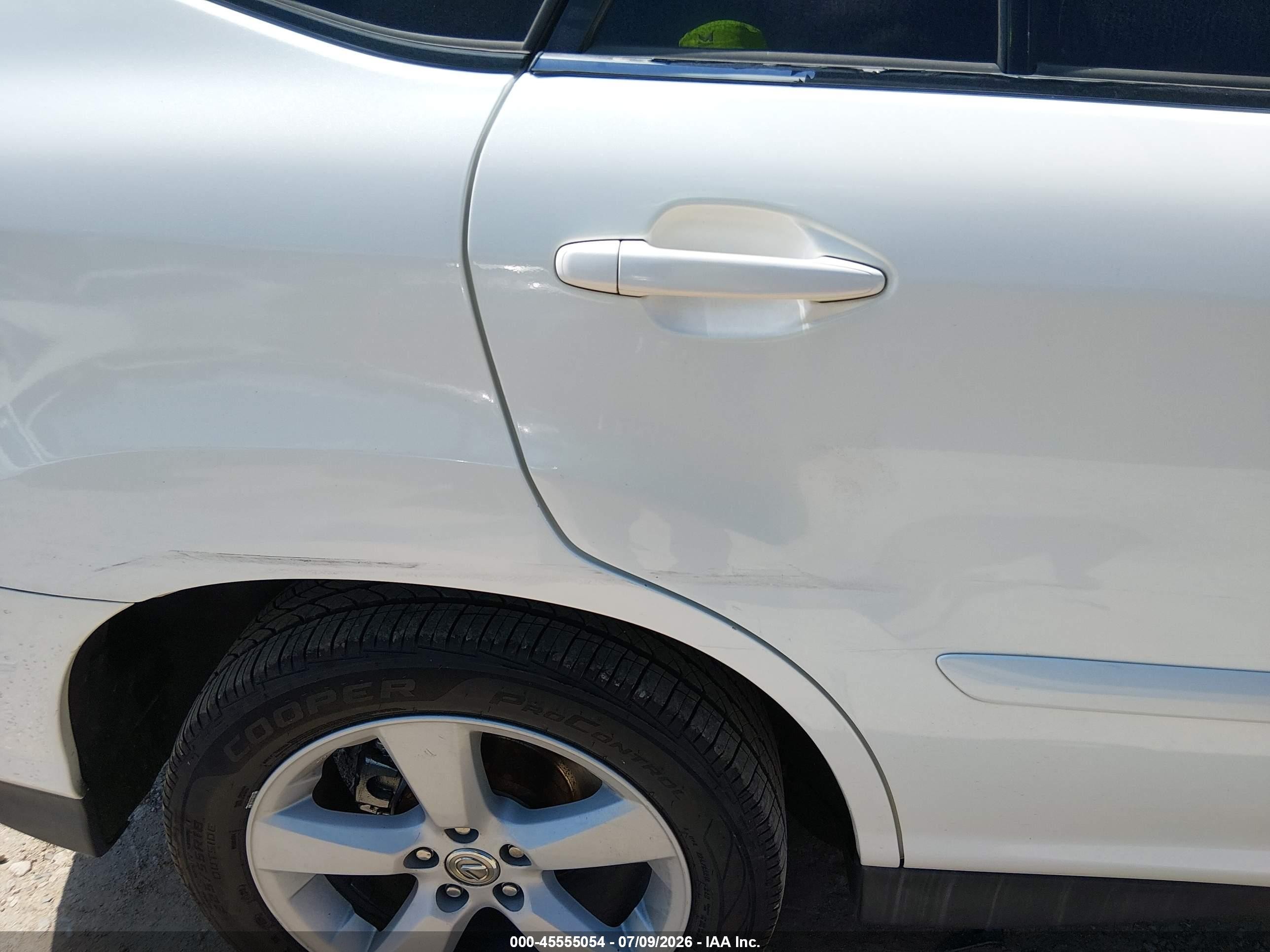 2007 Lexus Rx 350   White vin: 2T2GK31U77C013836
