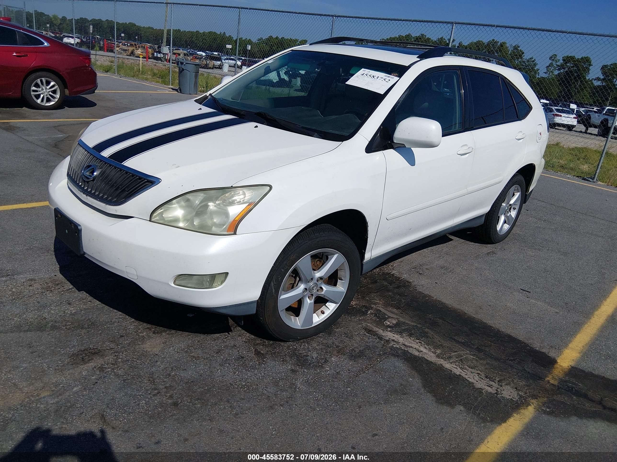 2007 Lexus Rx 350   White vin: 2T2GK31U77C017322
