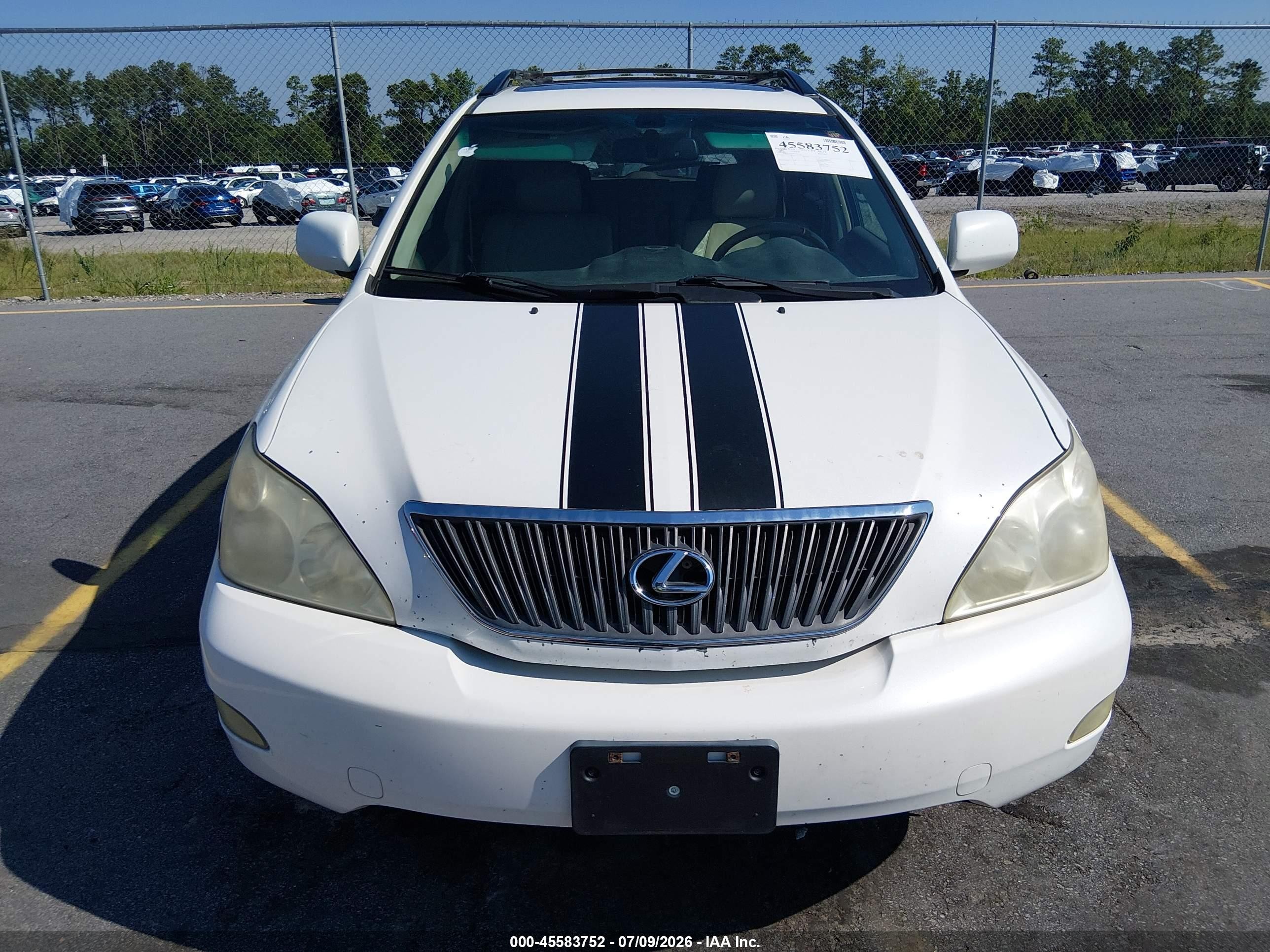 2007 Lexus Rx 350   White vin: 2T2GK31U77C017322