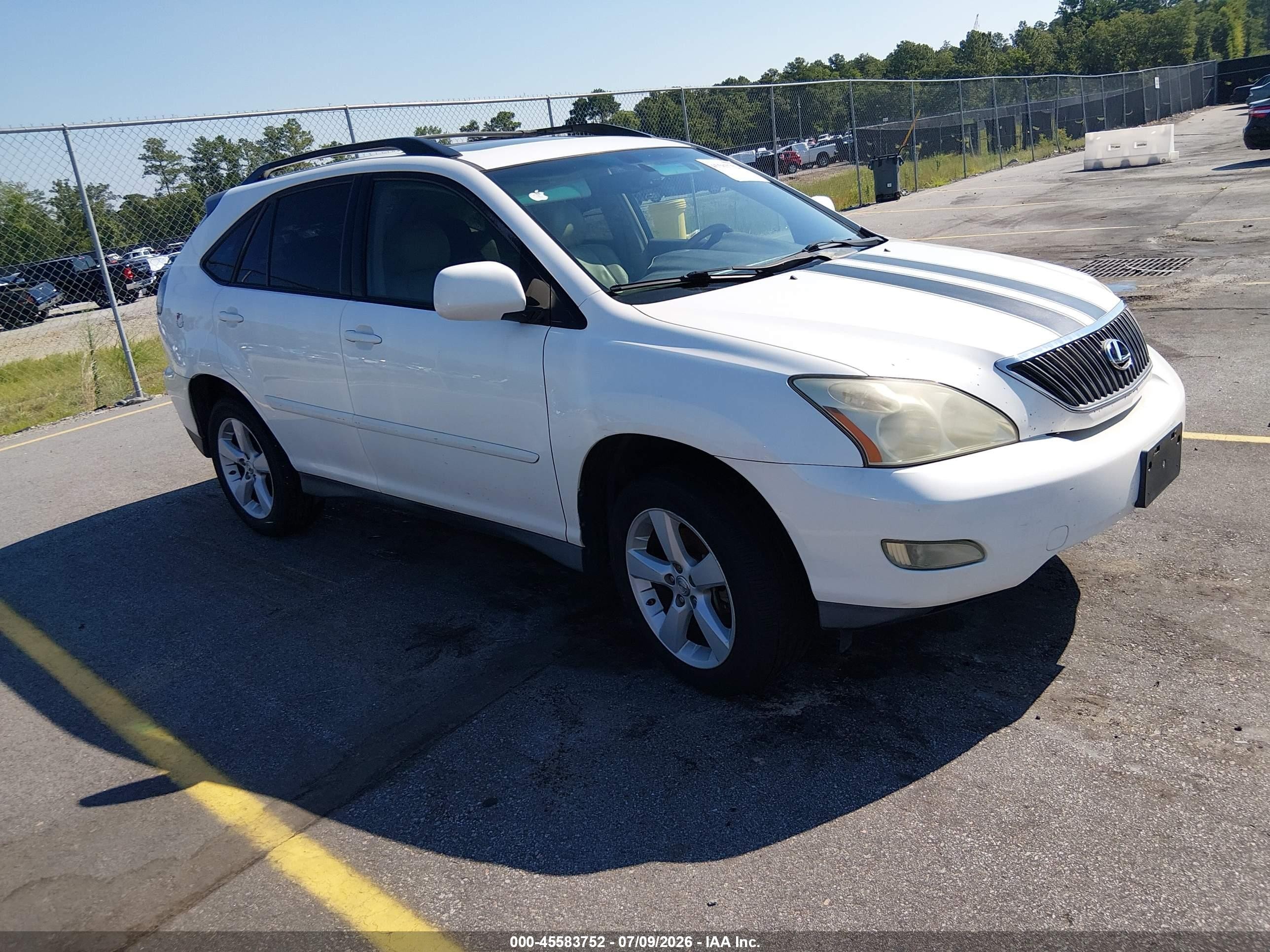 2007 Lexus Rx 350   White vin: 2T2GK31U77C017322