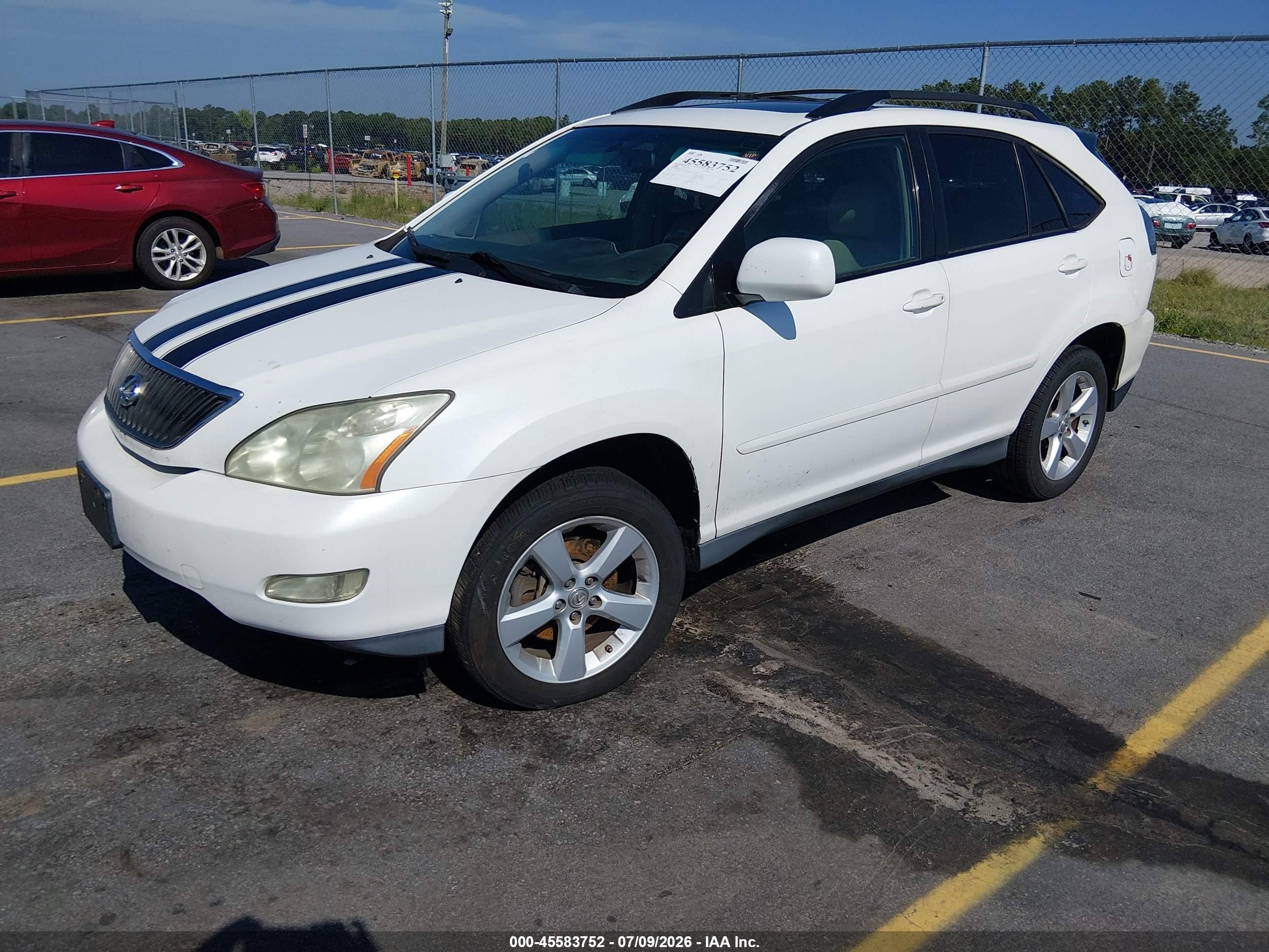 2007 Lexus Rx 350   White vin: 2T2GK31U77C017322