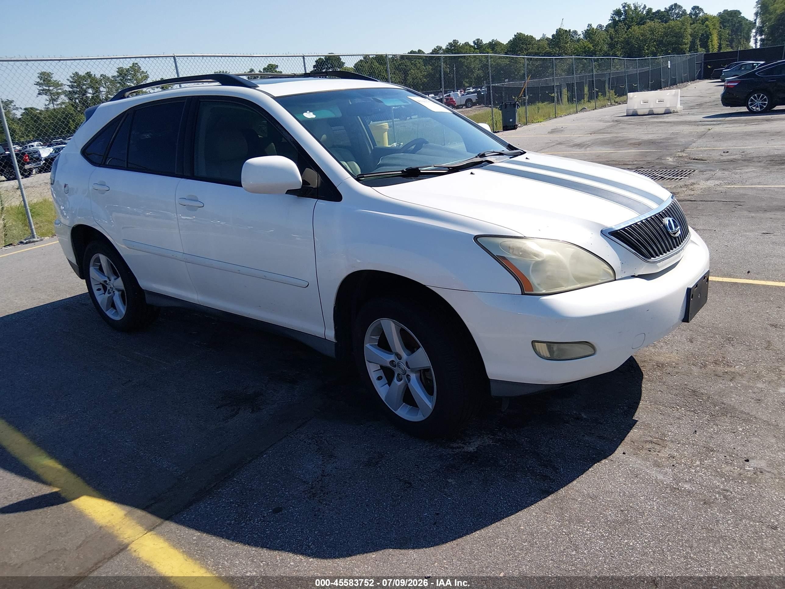 2007 Lexus Rx 350   White vin: 2T2GK31U77C017322