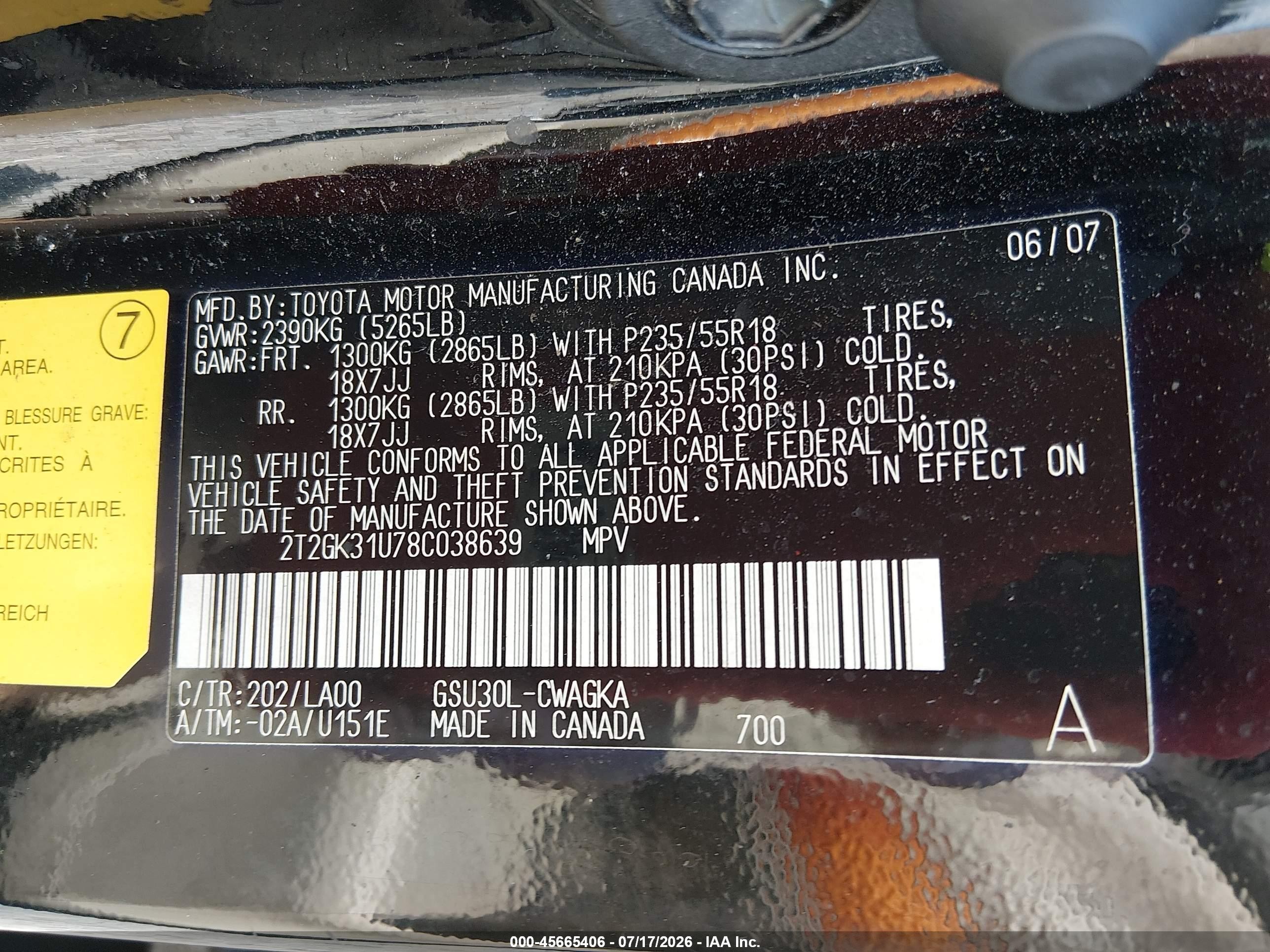 2008 Lexus Rx 350   Черный vin: 2T2GK31U78C038639