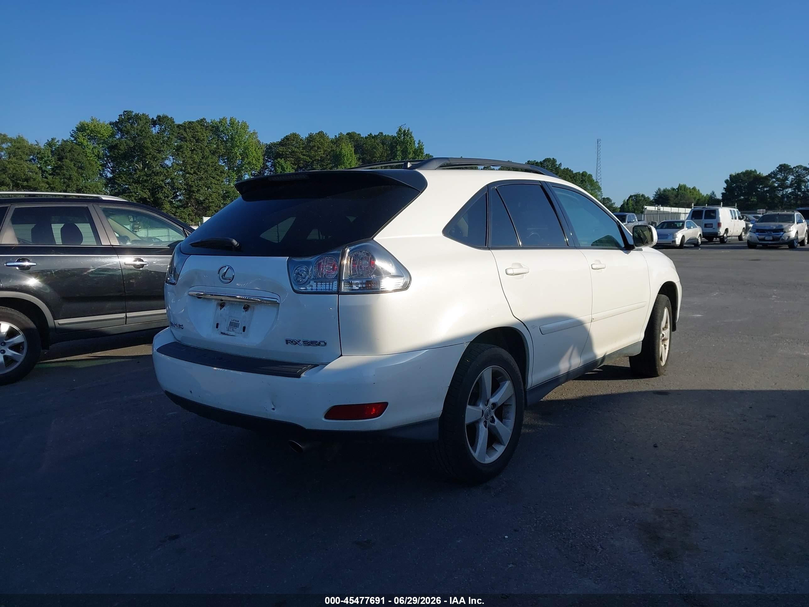 2007 Lexus Rx 350   Белый vin: 2T2GK31U87C012324