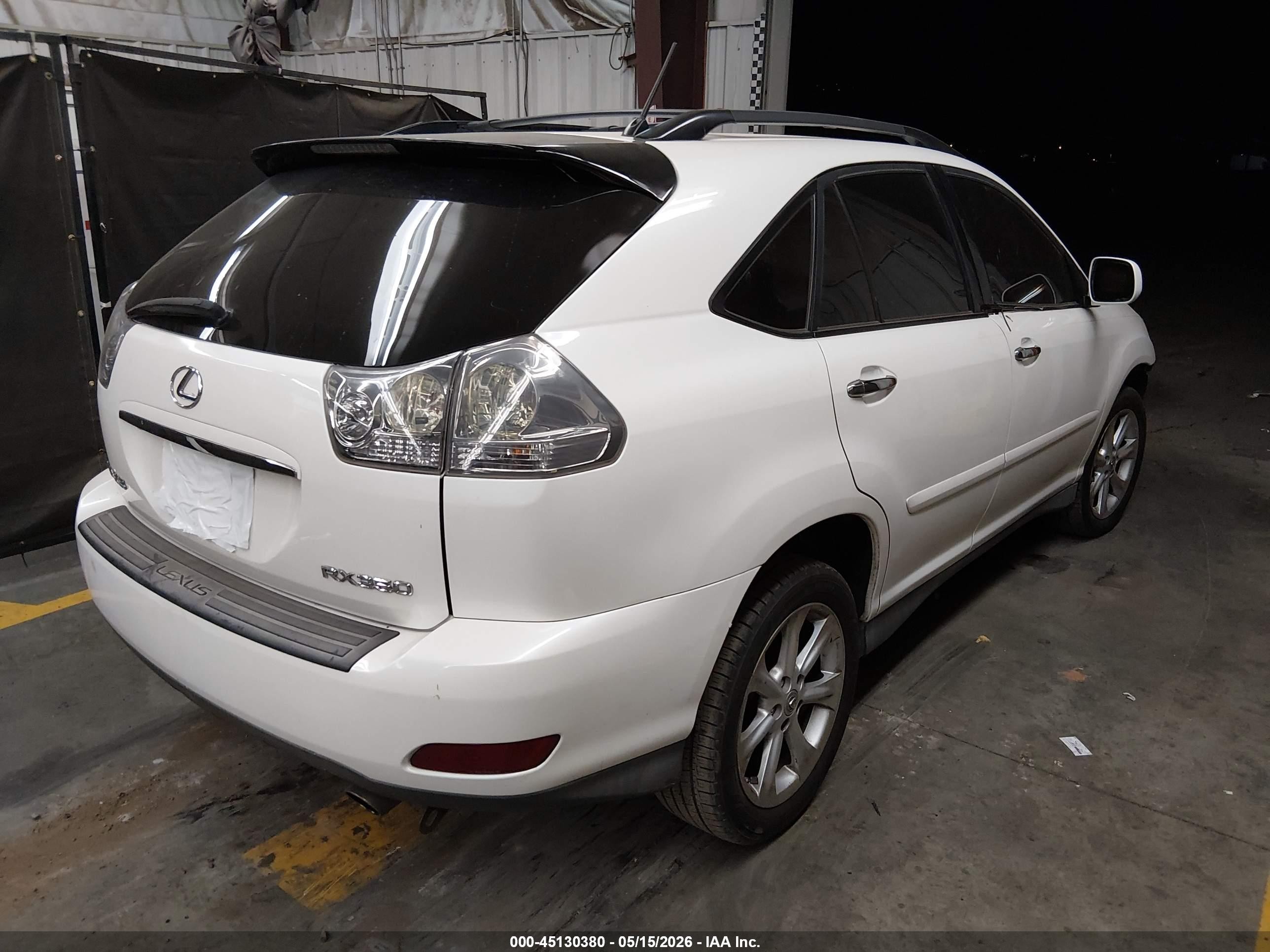 2008 Lexus Rx 350   White vin: 2T2GK31U88C028413
