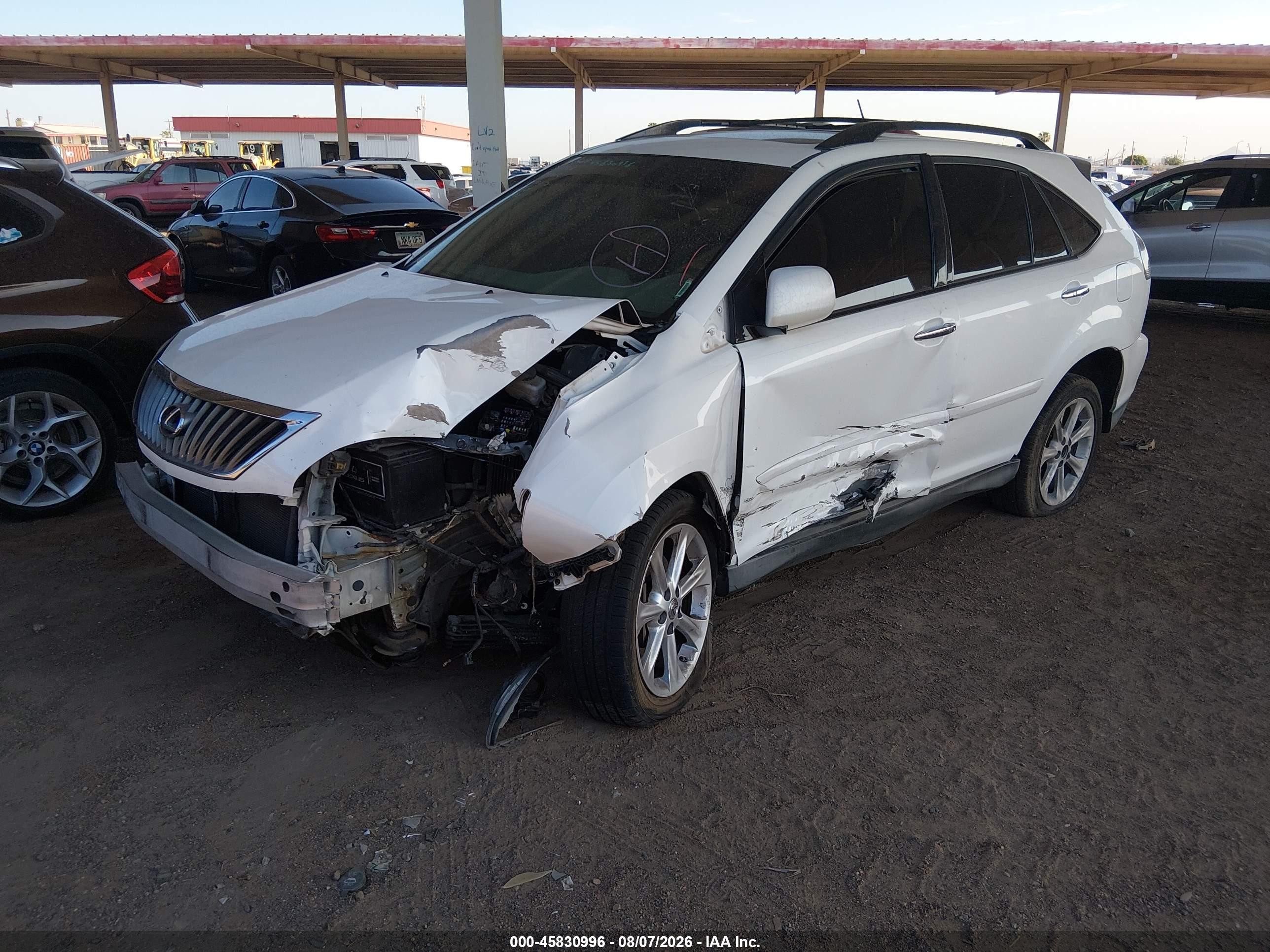 2008 Lexus Rx 350   White vin: 2T2GK31U88C028413