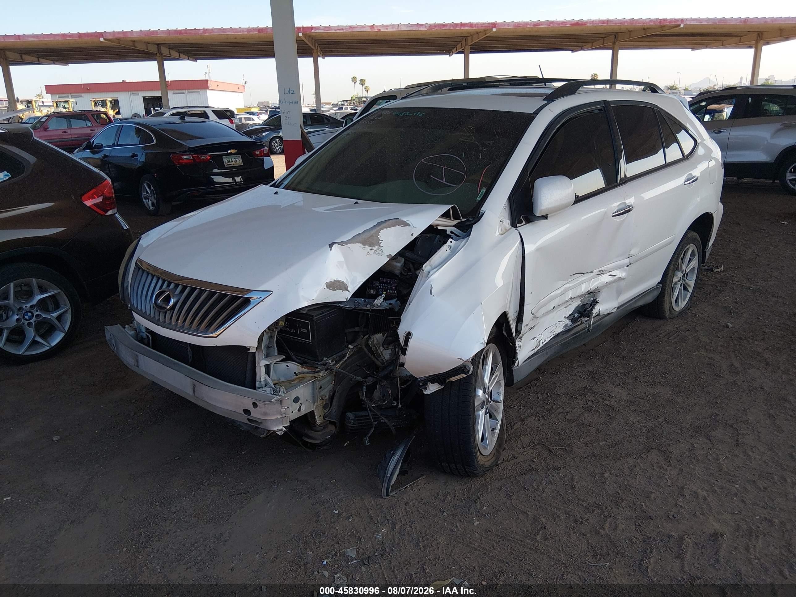 2008 Lexus Rx 350   White vin: 2T2GK31U88C028413