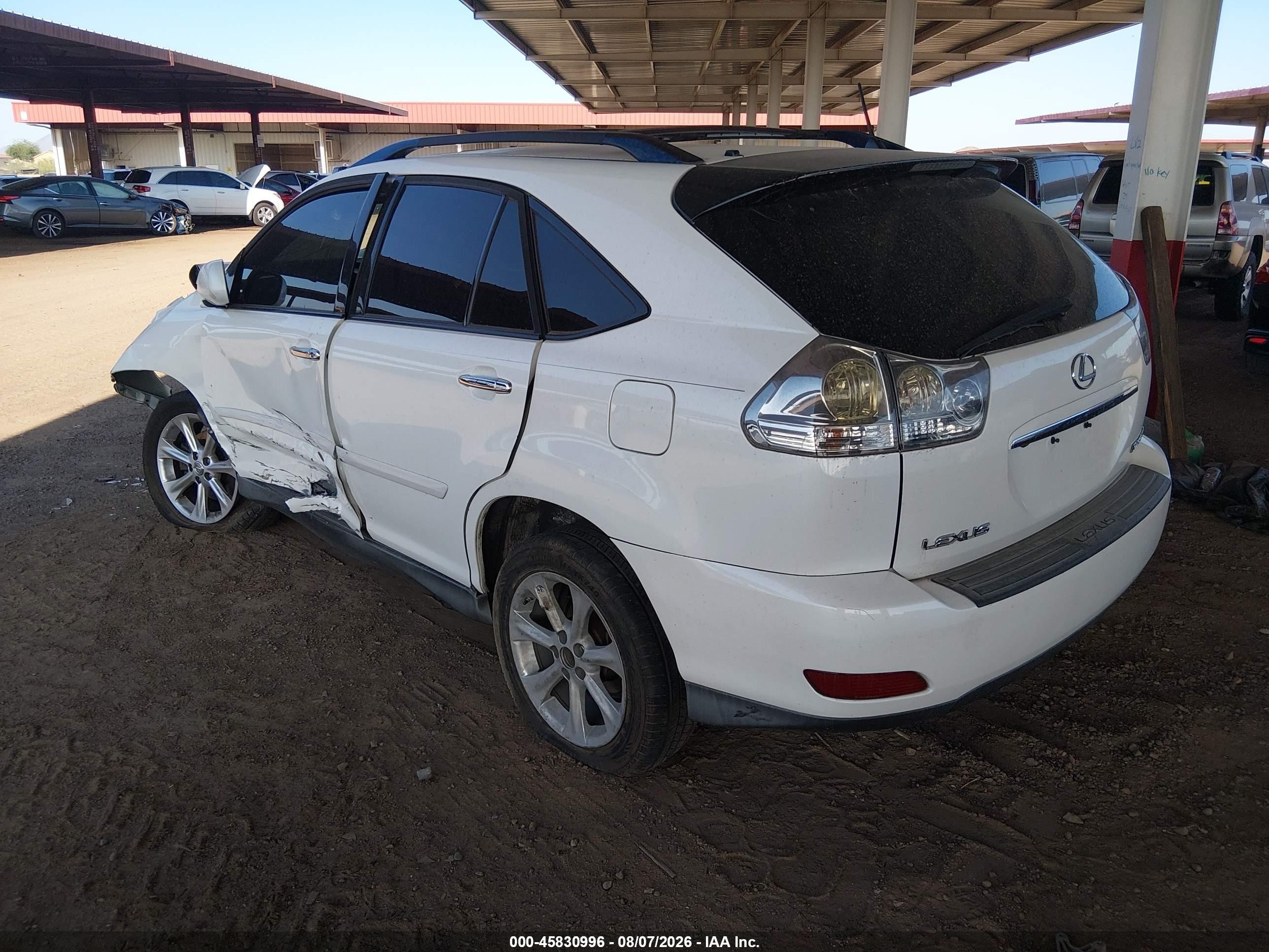 2008 Lexus Rx 350   White vin: 2T2GK31U88C028413