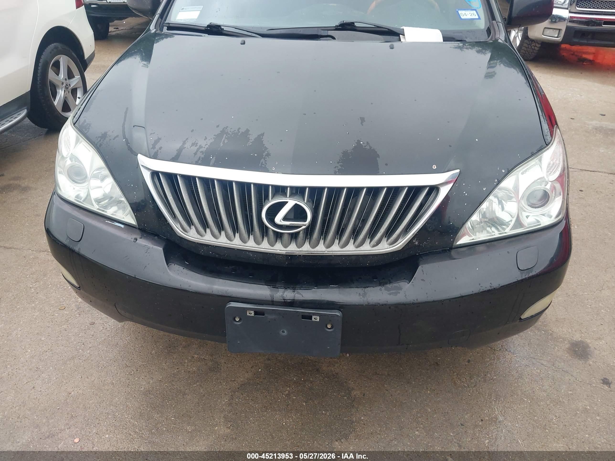 2008 Lexus Rx 350   Black vin: 2T2GK31U88C030744