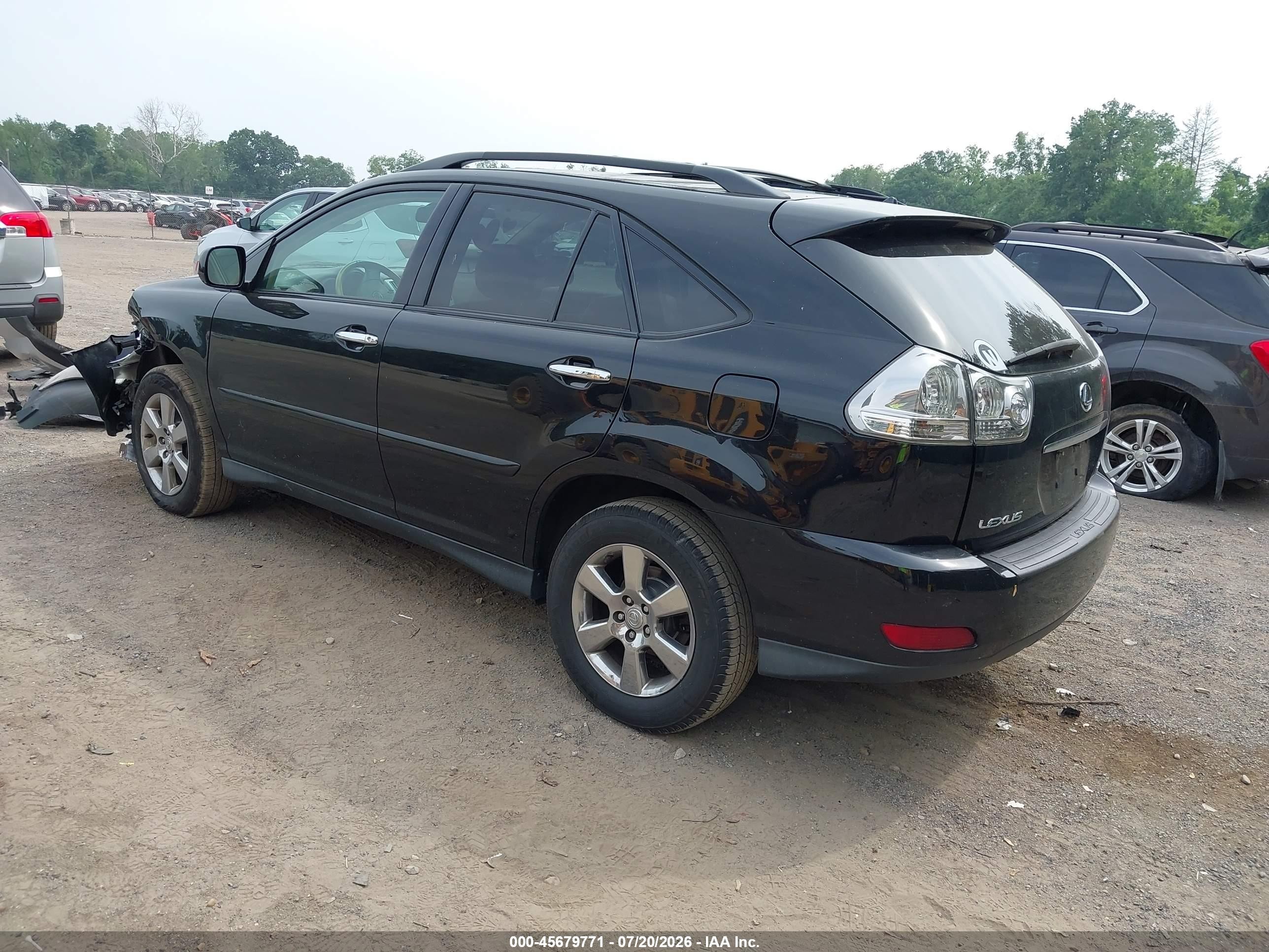 2008 Lexus Rx 350   Black vin: 2T2GK31U88C046961