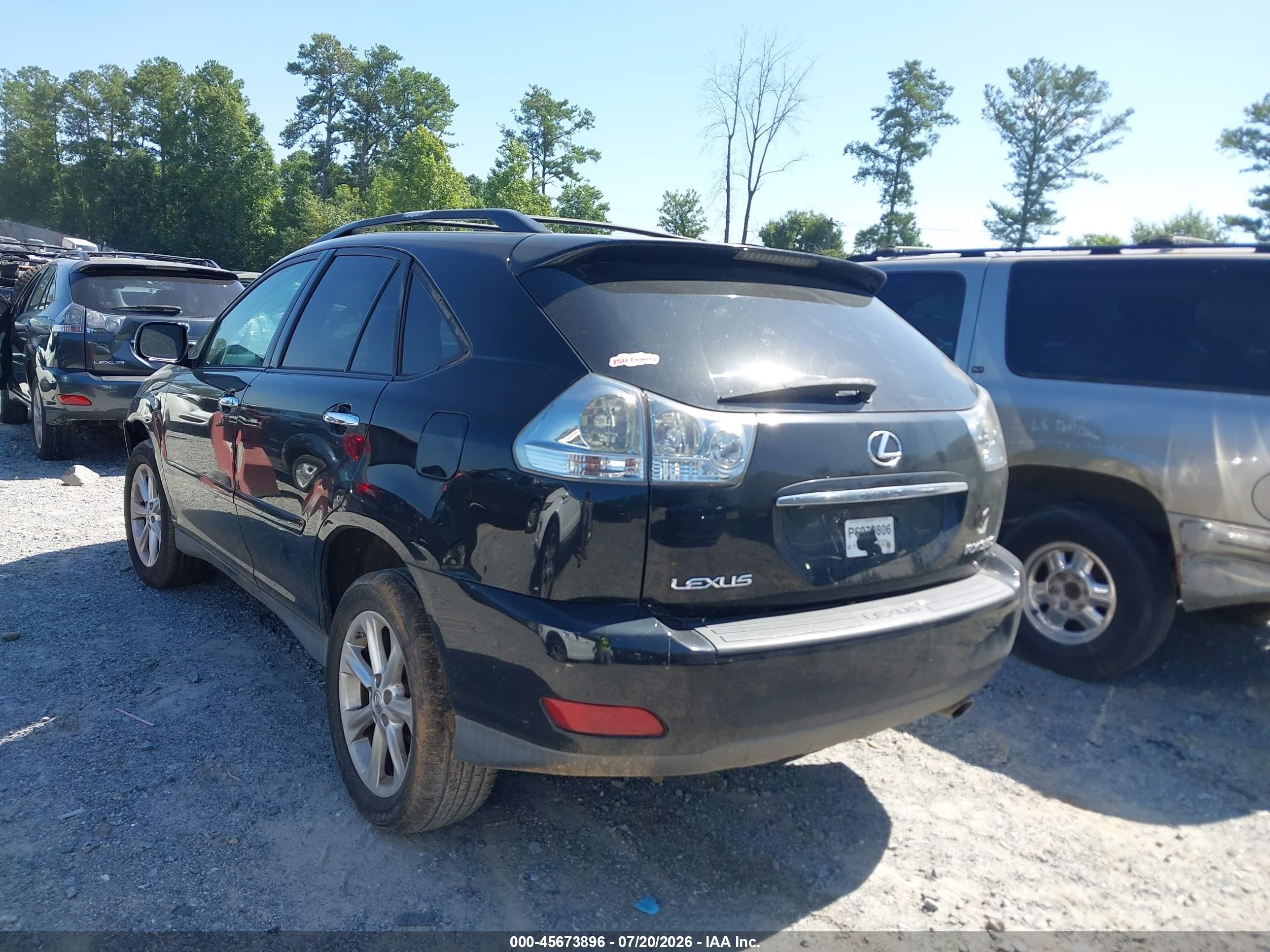 2008 Lexus Rx 350   Black vin: 2T2GK31U88C052632