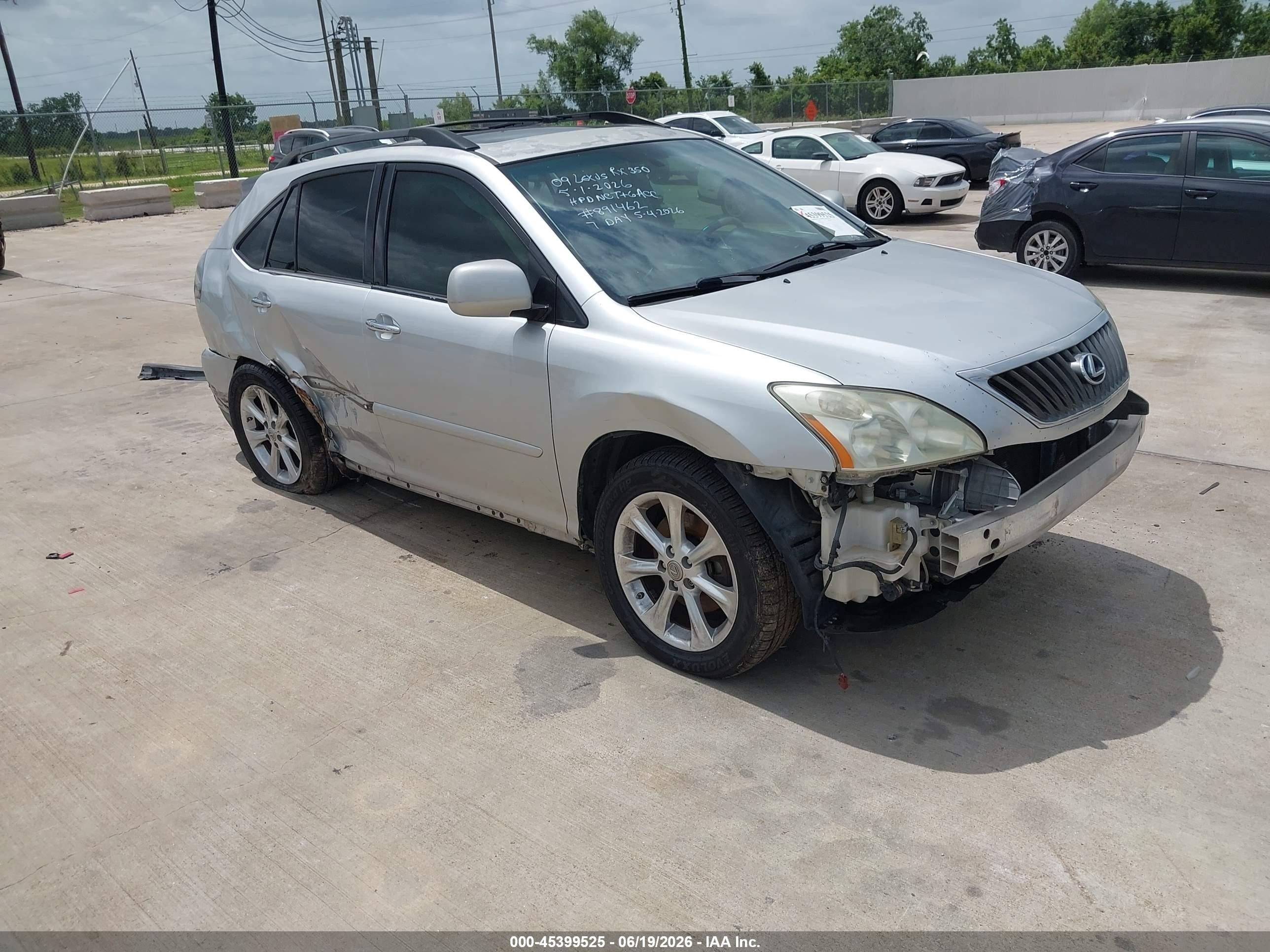 2009 Lexus Rx 350   Silver vin: 2T2GK31U89C057878