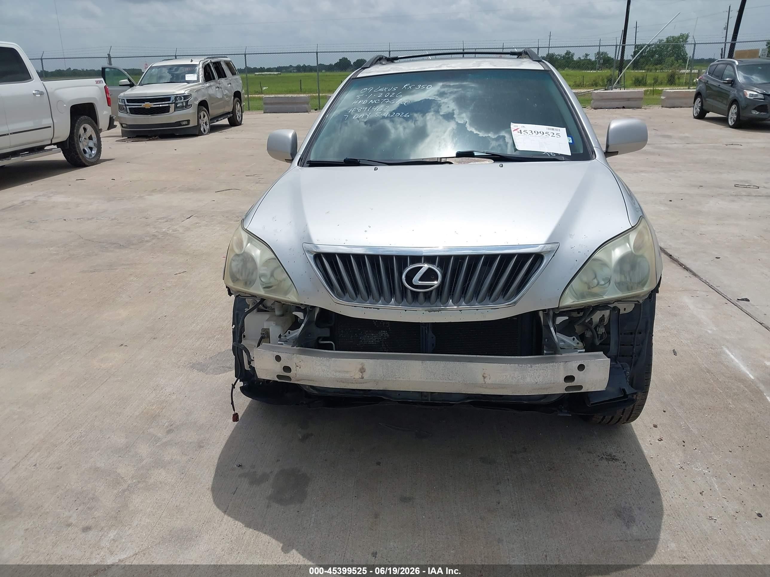 2009 Lexus Rx 350   Silver vin: 2T2GK31U89C057878